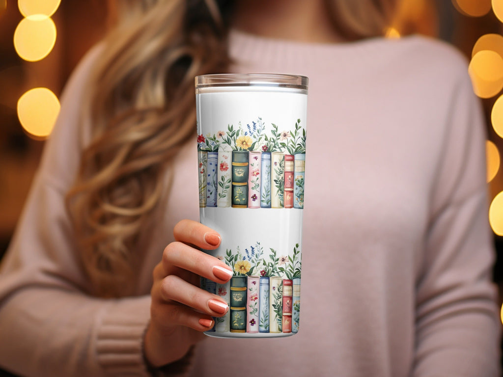 Books and Flowers Seamless Pattern Botanical Library Digital - Moore and Mountain