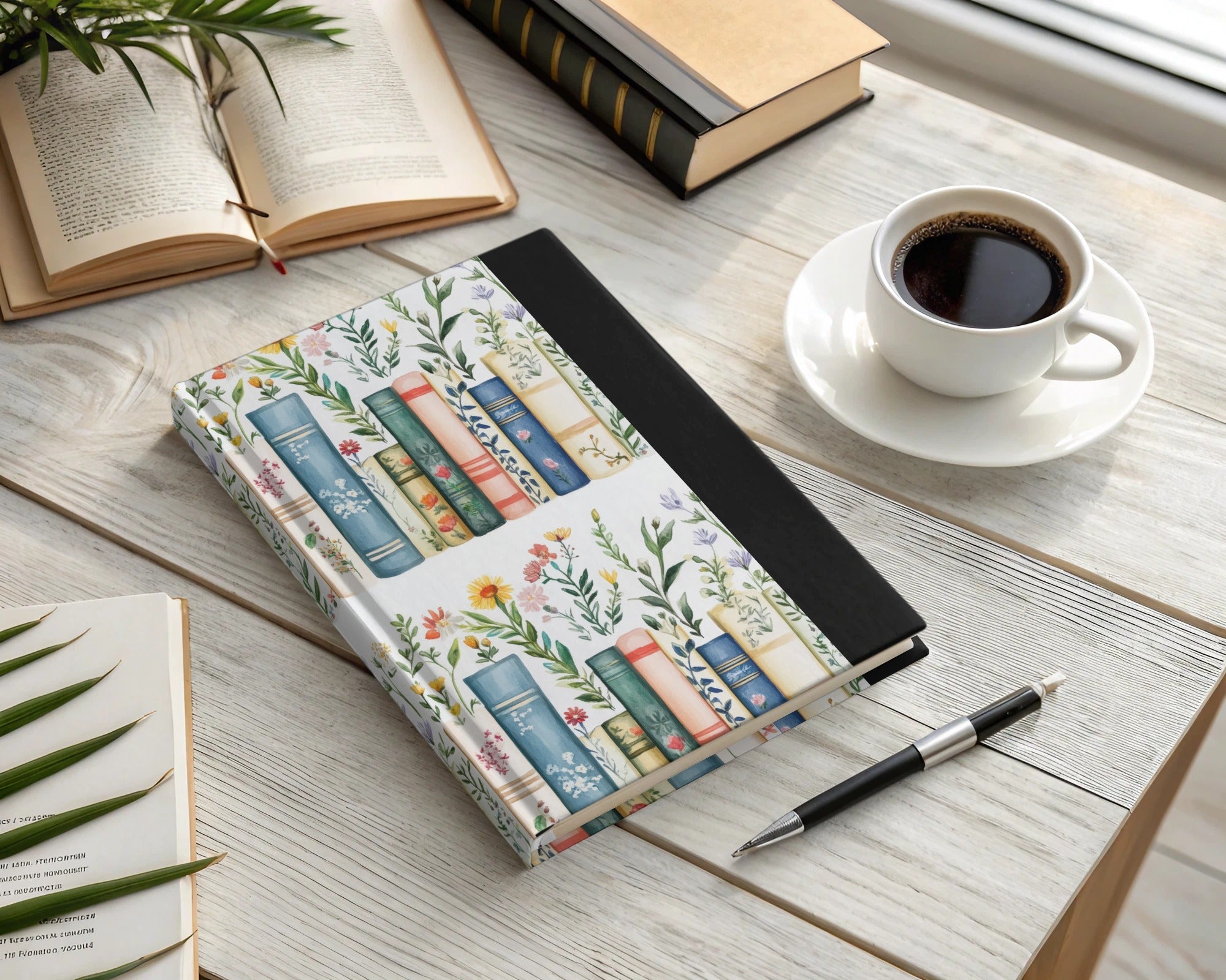 Books Flowers and Plants Watercolor Style Art Digital - Moore and Mountain