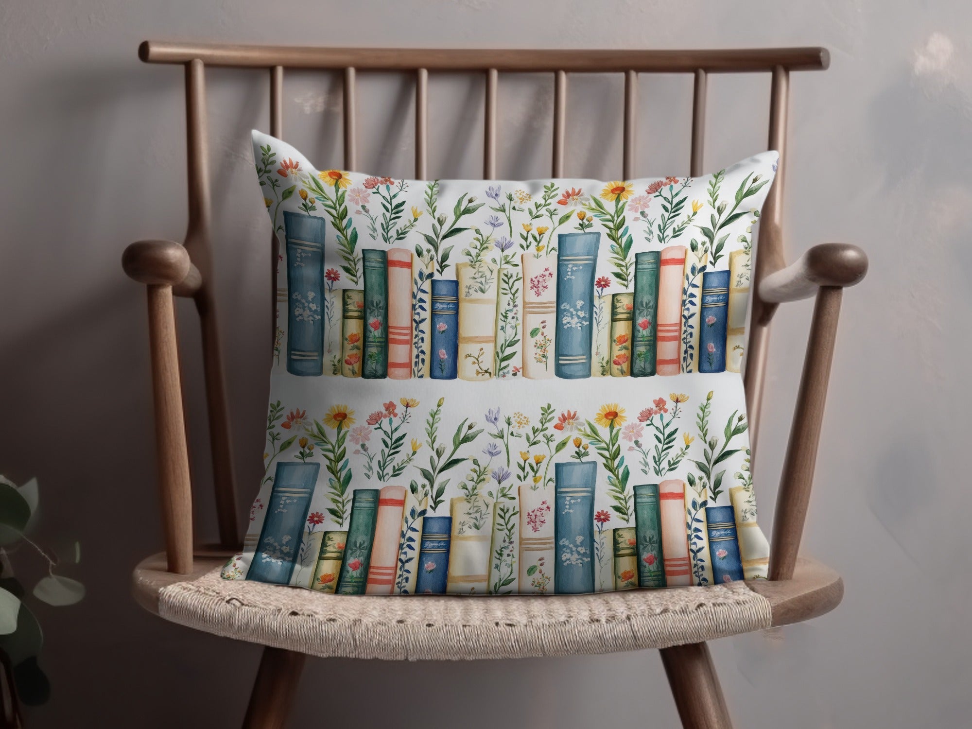 Books Flowers and Plants Watercolor Style Art Digital - Moore and Mountain