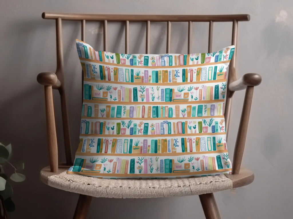 Bookshelf Digital Paper, Seamless Books Pattern JPEG, Library Books Printable, Commercial Use, Print on Demand, Digital Download - Moore and Mountain