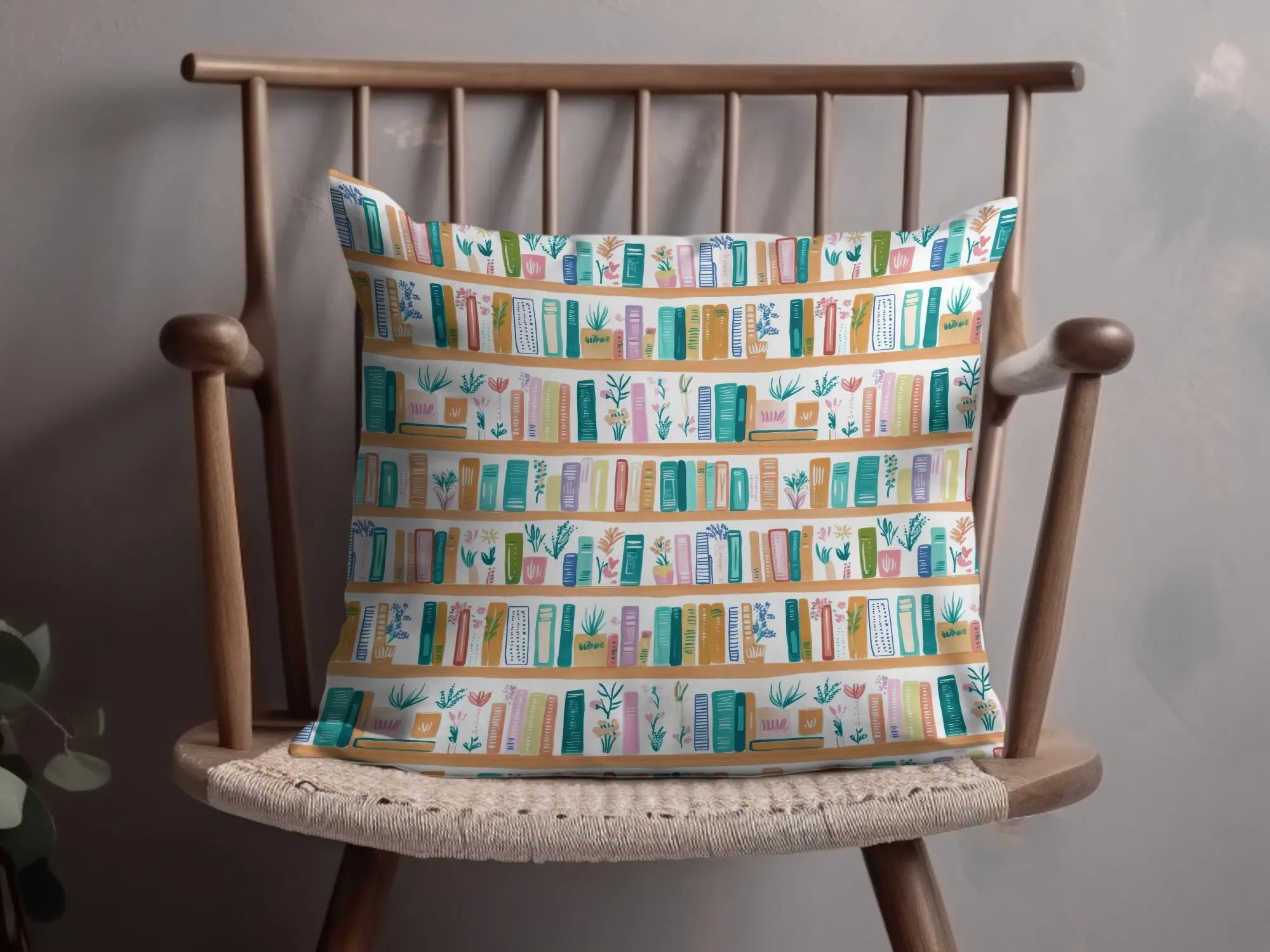 Bookshelf Digital Paper, Seamless Books Pattern JPEG, Library Books Printable, Commercial Use, Print on Demand, Digital Download - Moore and Mountain