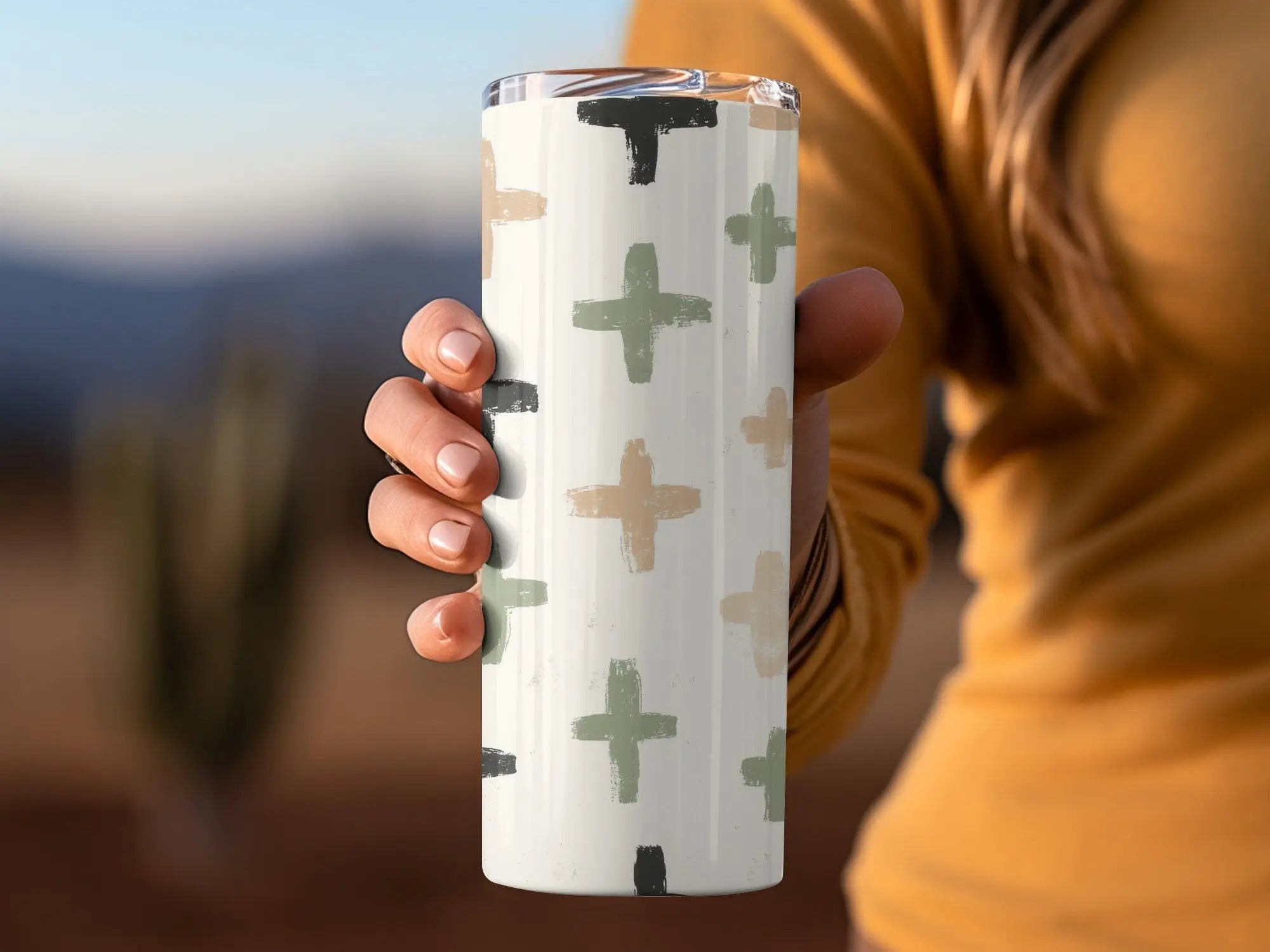 Brush Stroke Crosses Digital Paper, Seamless Neutral Cross Pattern, Geometric Digital Print, Modern Digital Texture, Boho Crosses Image - Moore and Mountain