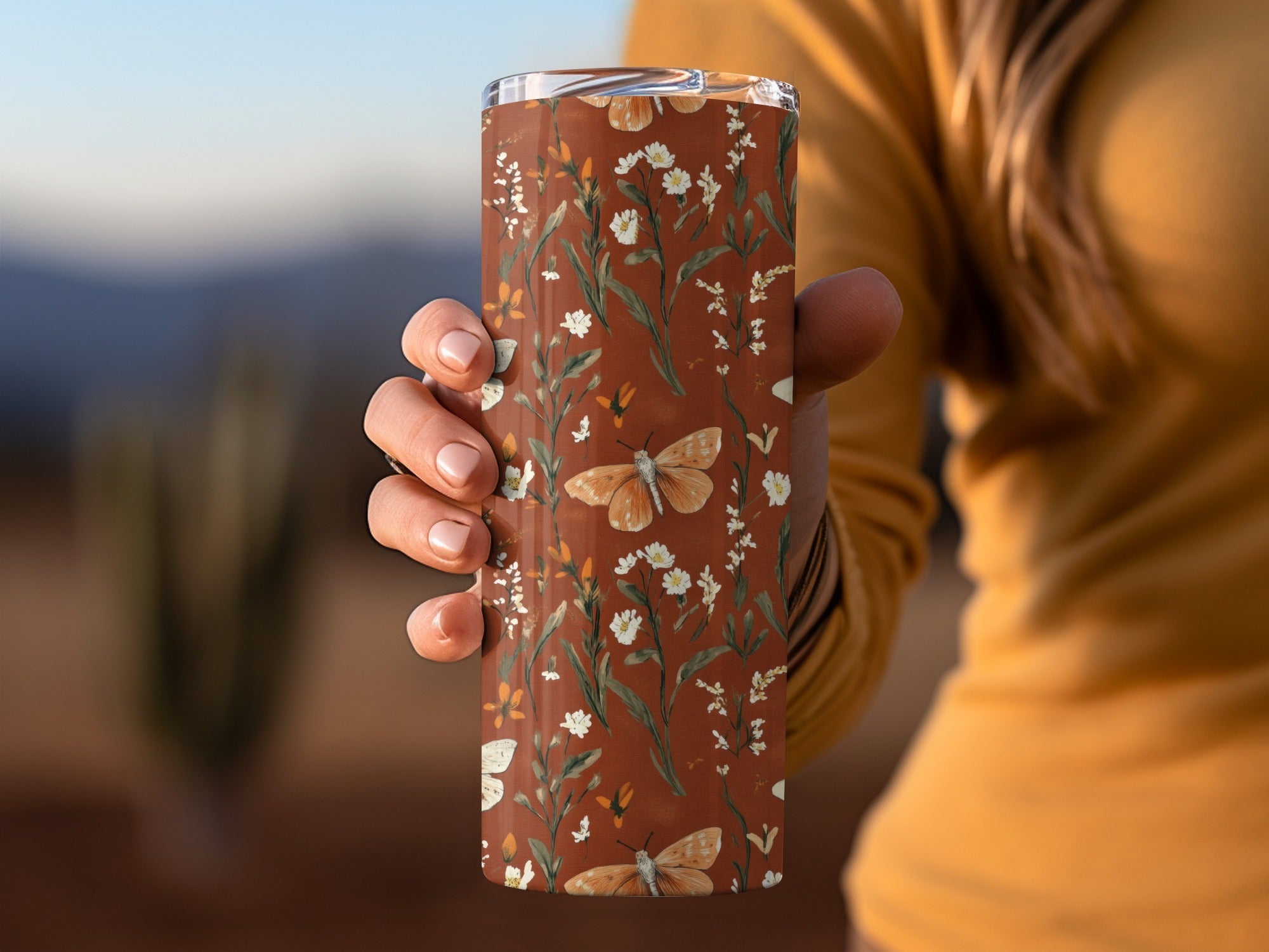 Butterfly Floral Digital Paper, Seamless Rust Pattern, Fall Backgrounds, 12x12 JPEG Files, Scrapbook Paper, Fabric Design, Digital - Moore and Mountain