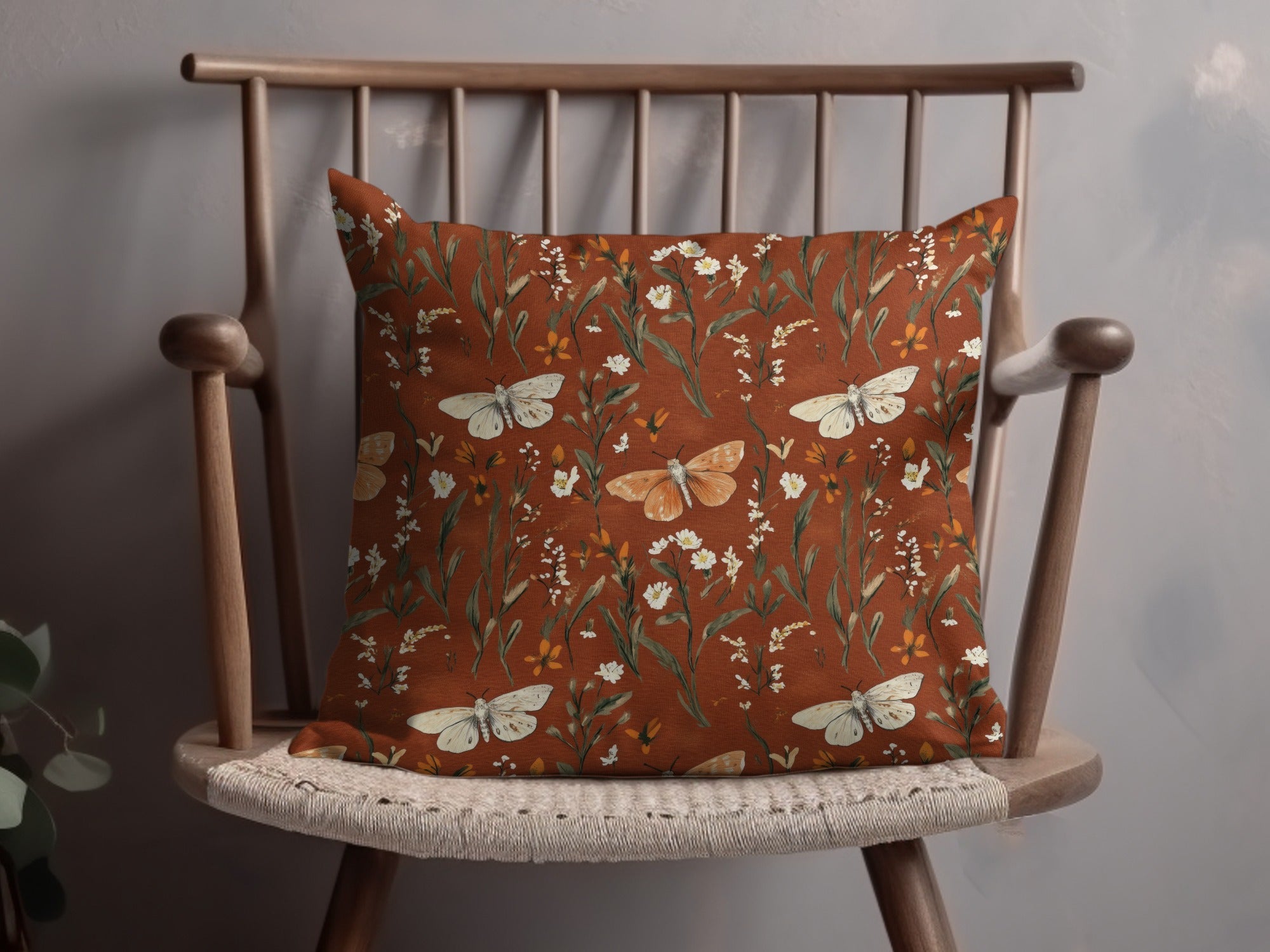 Butterfly Floral Digital Paper, Seamless Rust Pattern, Fall Backgrounds, 12x12 JPEG Files, Scrapbook Paper, Fabric Design, Digital - Moore and Mountain