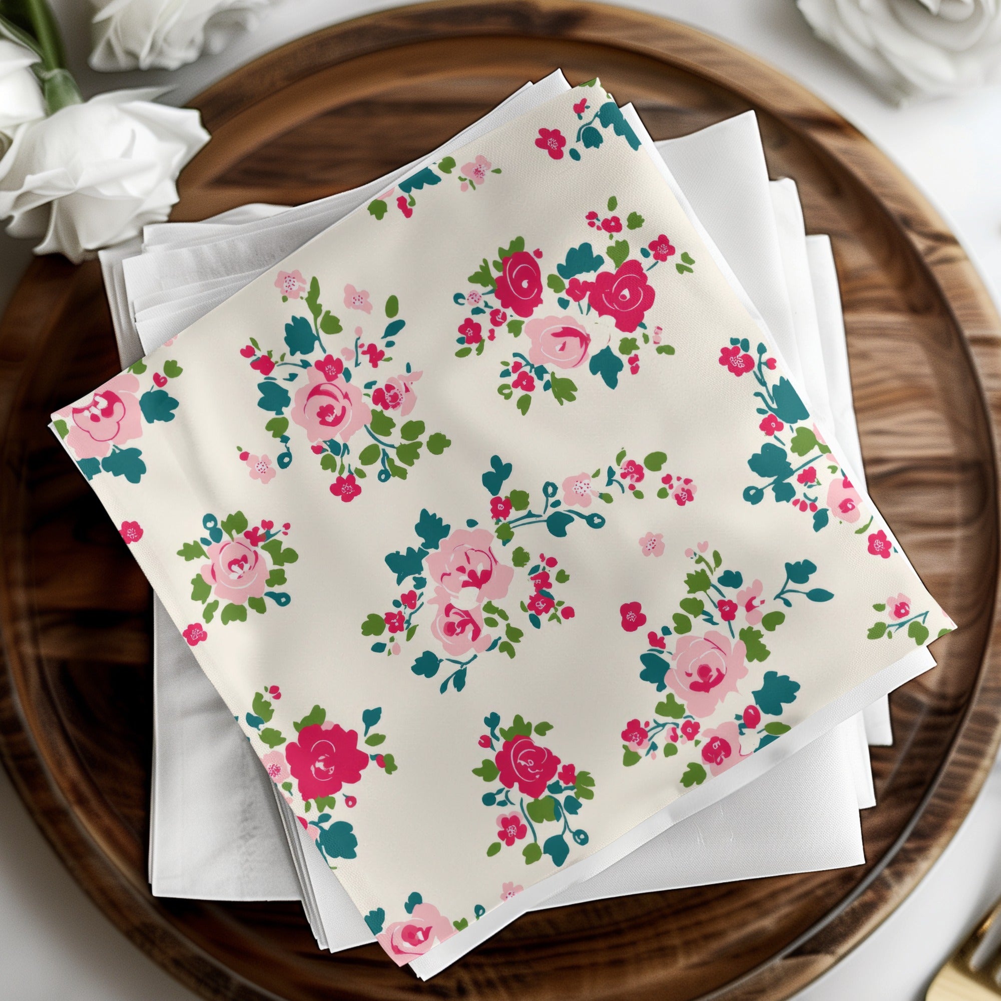 Elegant Floral Design Napkins for Special Events