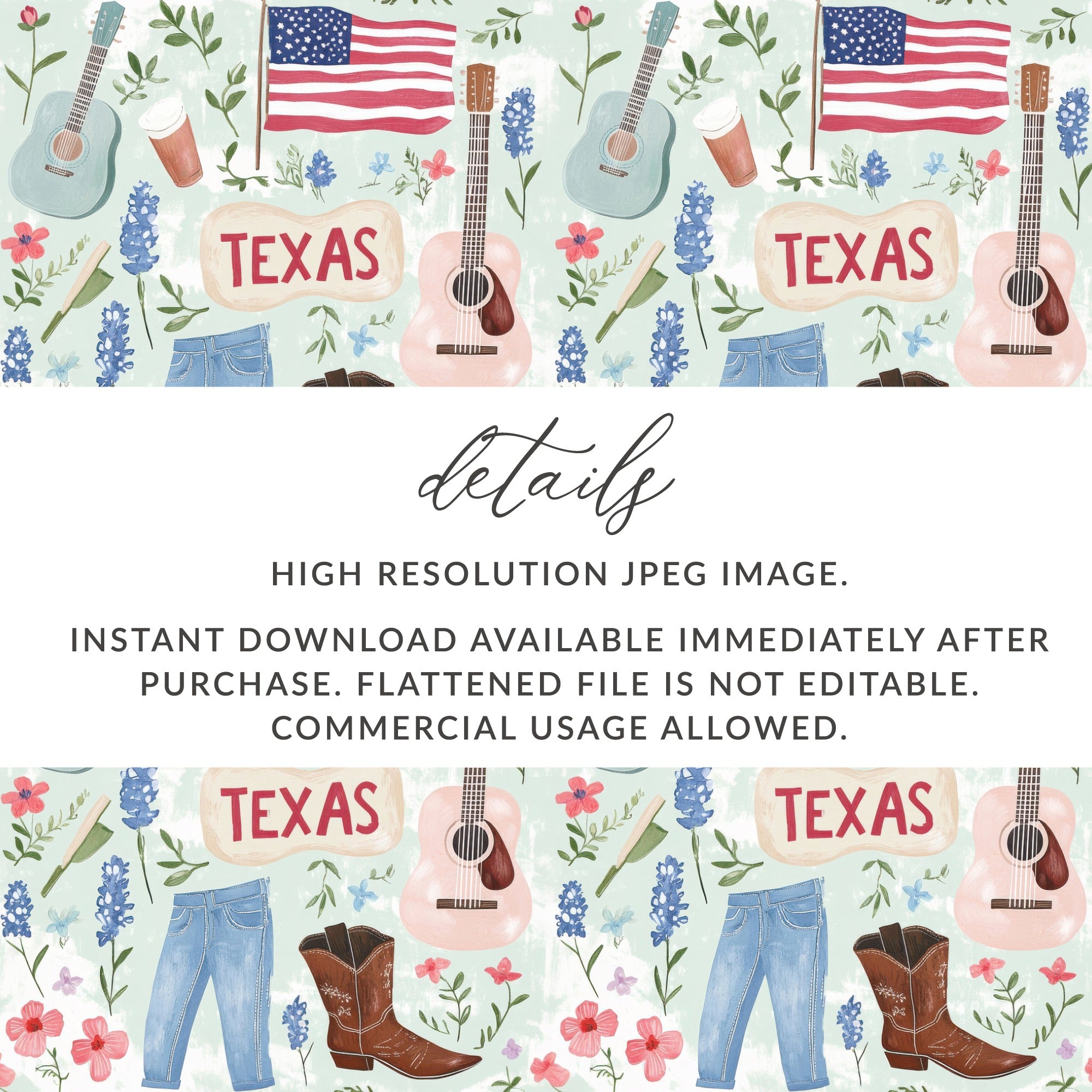 Texas Themed High Resolution JPEG Download Image