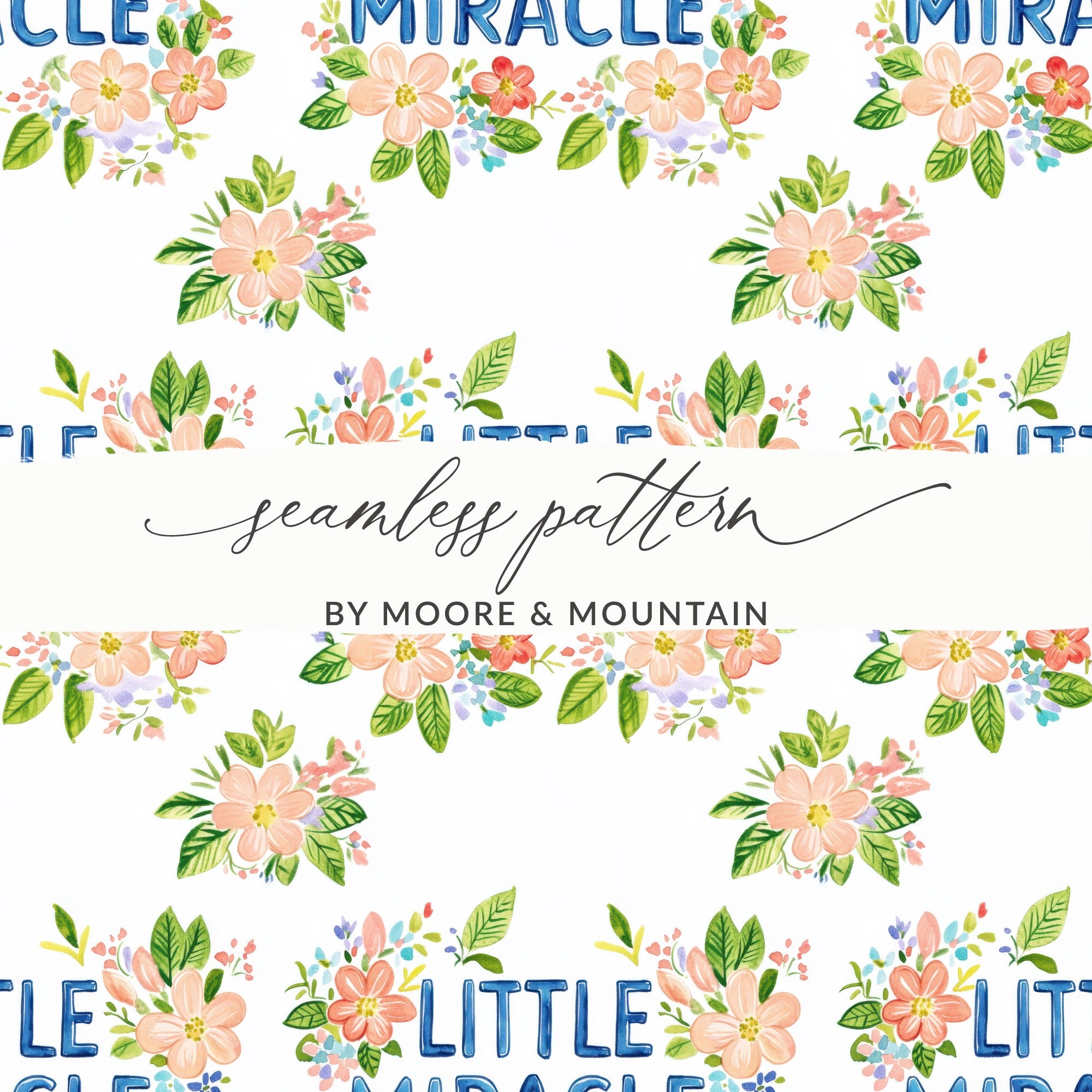 Floral Little Miracle Seamless Pattern Design