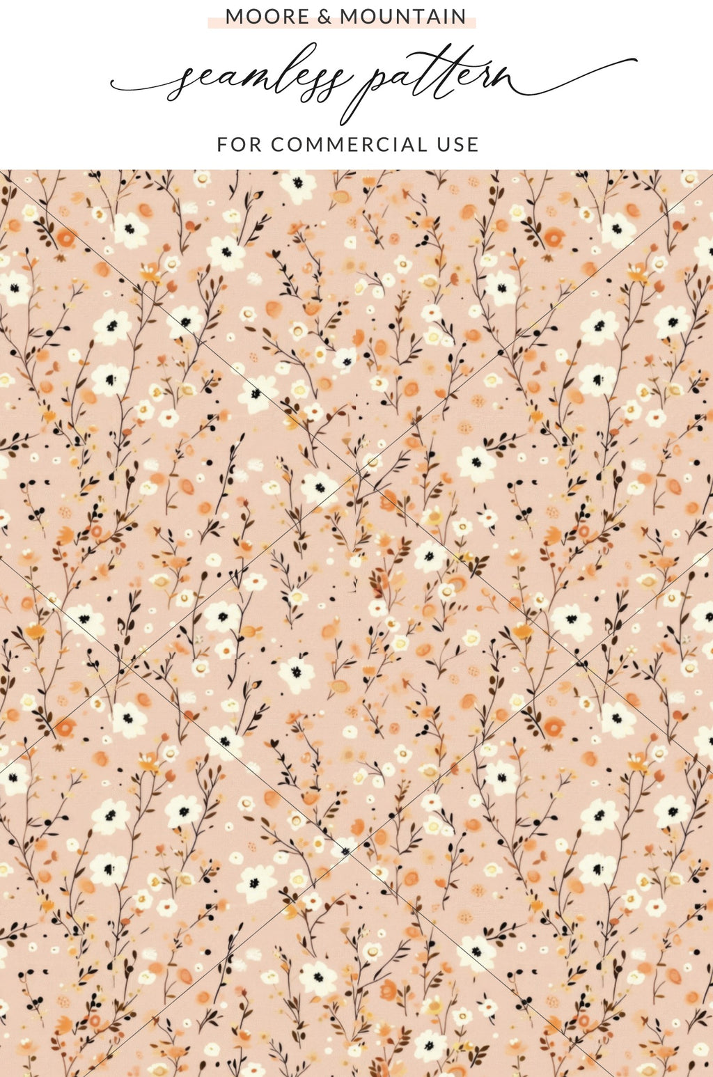 Floral seamless pattern for commercial use design