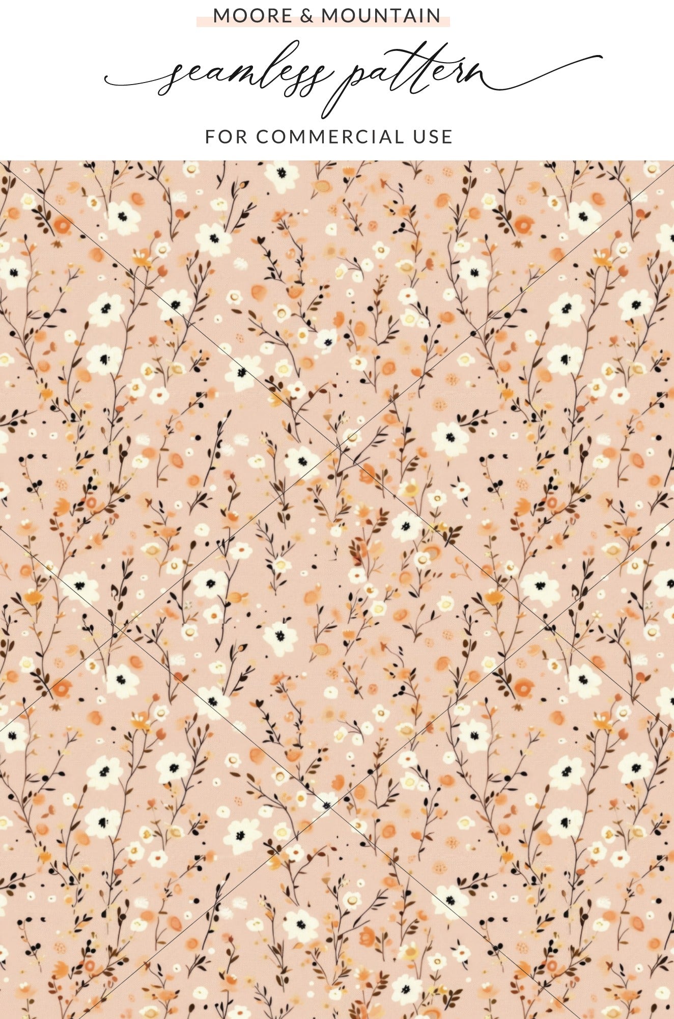 Floral seamless pattern for commercial use design