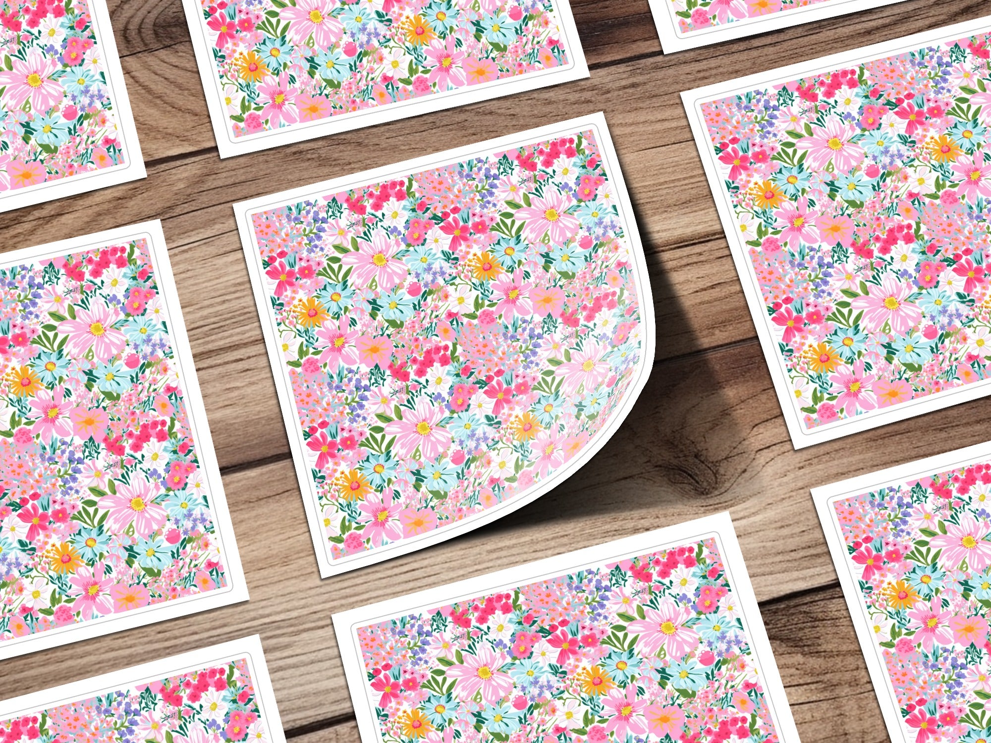 Vibrant Floral Pattern Art Print for Home Decor