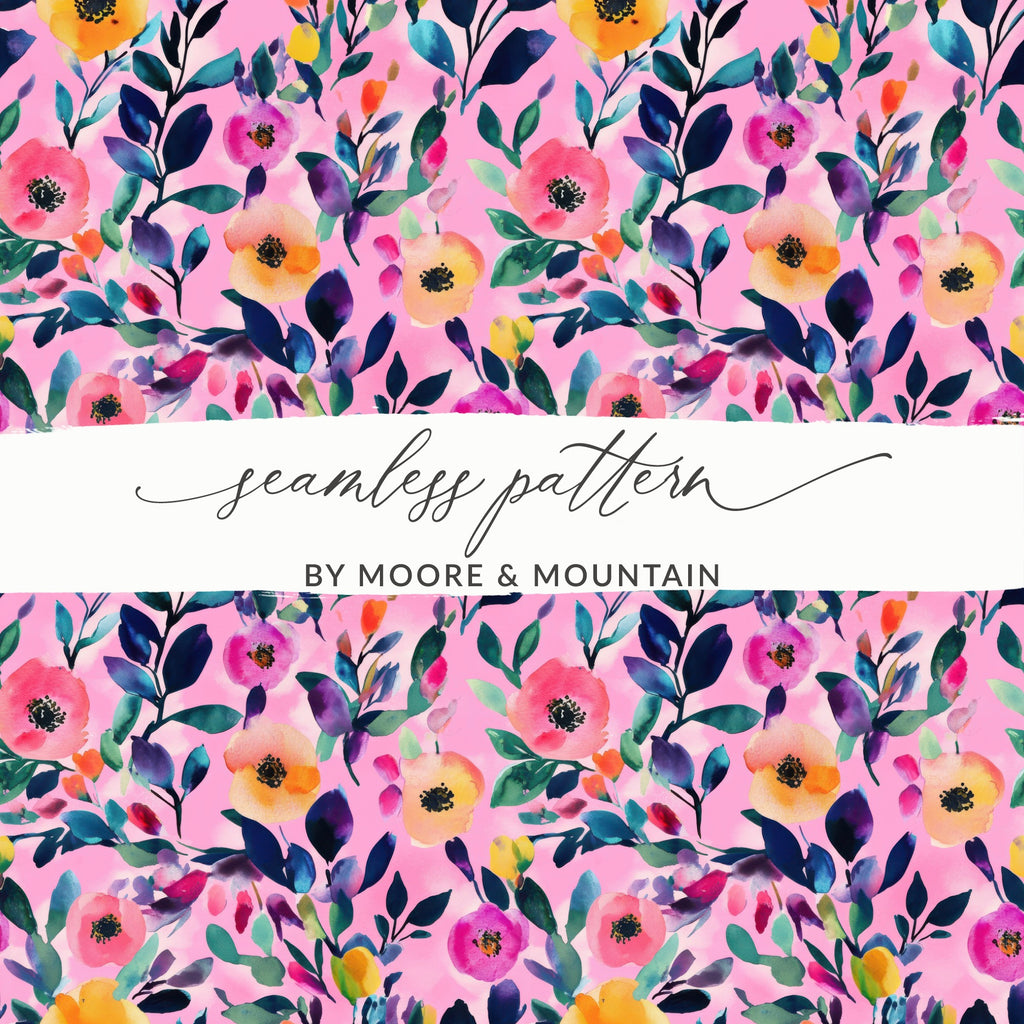 Colorful Floral Seamless Pattern by Moore & Mountain