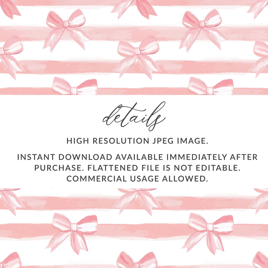 High Resolution JPEG Image Download with Bows Pattern