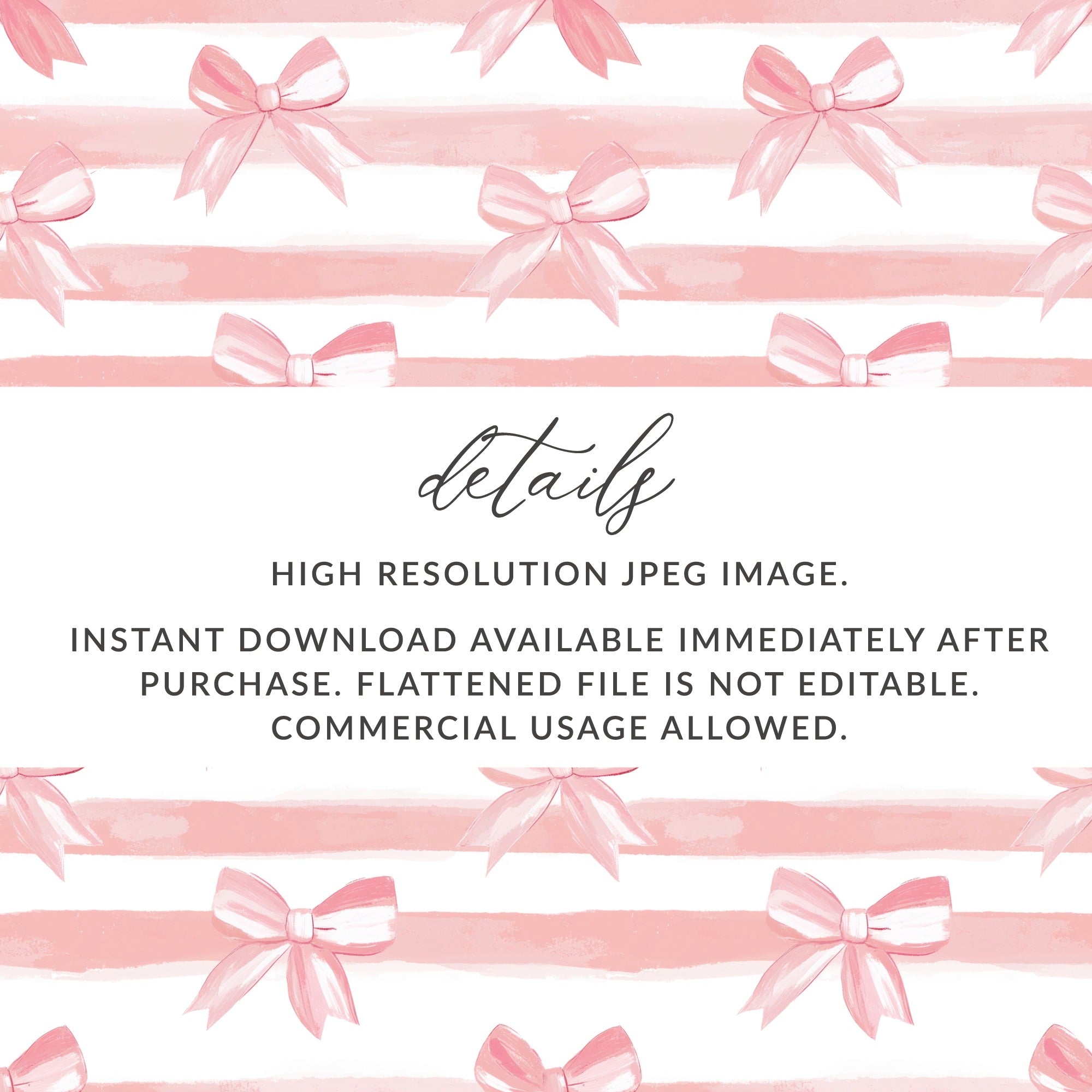 High Resolution JPEG Image Download with Bows Pattern