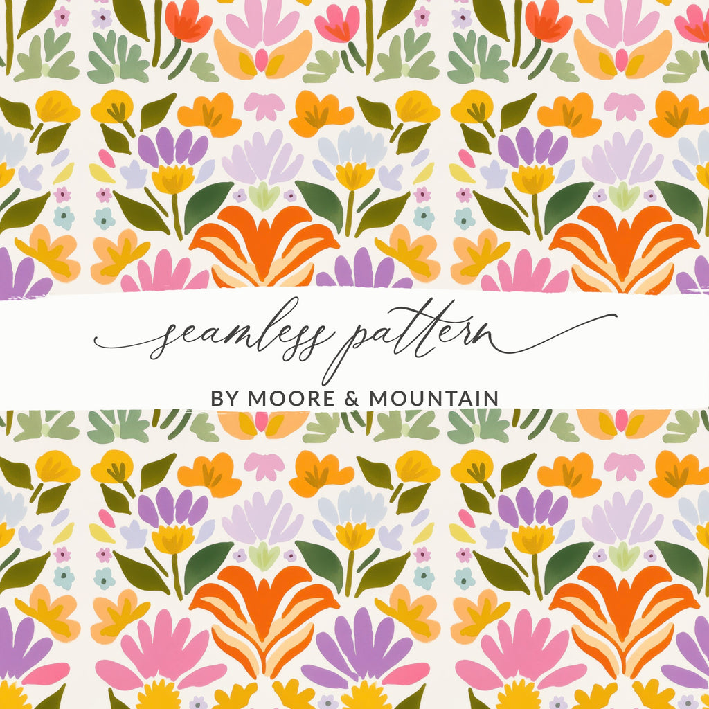 Vibrant Floral Seamless Pattern Design by Moore & Mountain