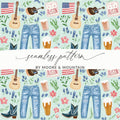 Austin Themed Seamless Pattern by Moore & Mountain
