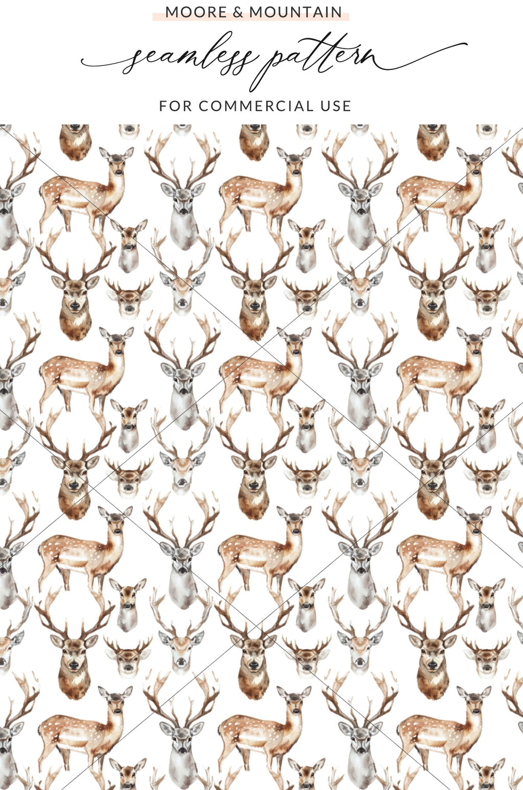 Moore & Mountain Seamless Pattern for Commercial Use