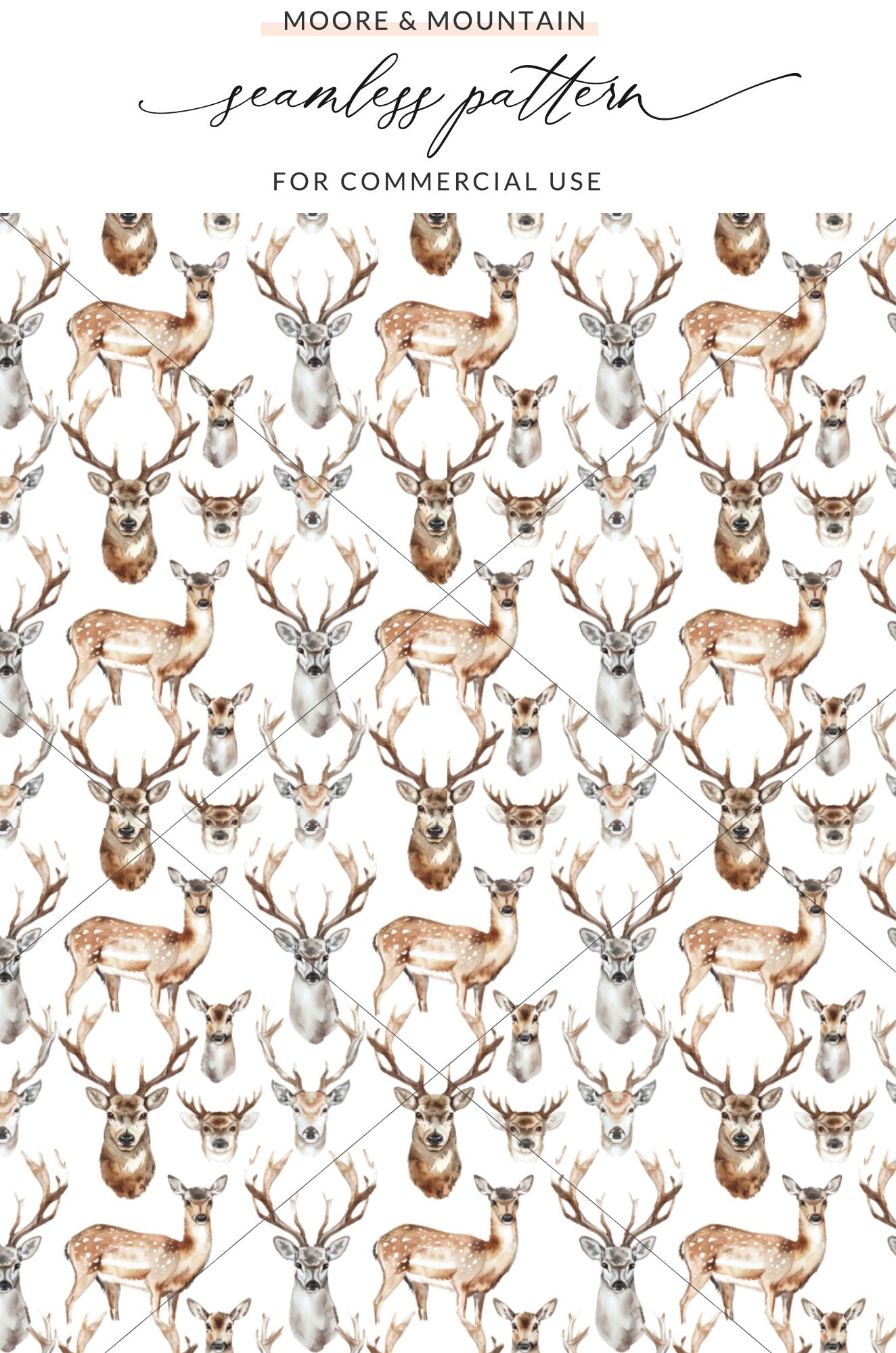 Moore & Mountain Seamless Pattern for Commercial Use