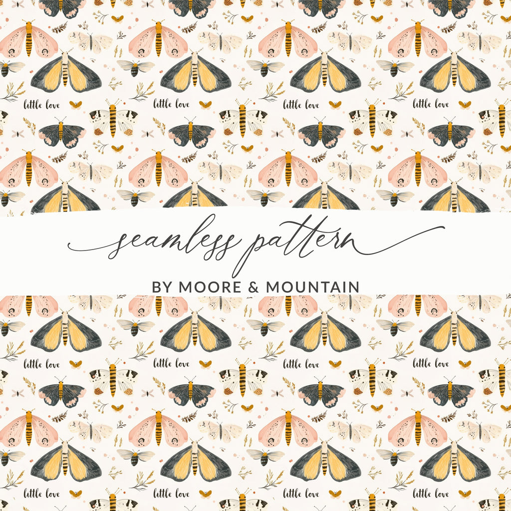 Little Love Moth Design Seamless Pattern product