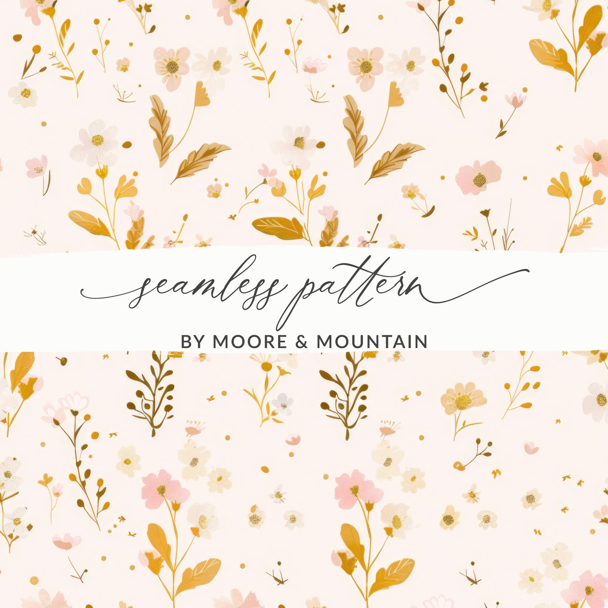 Floral Seamless Pattern by Moore Mountain Design