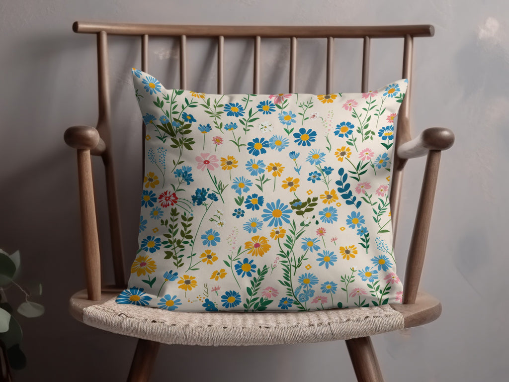 Colorful Wildflower Pattern Decorative Pillow product