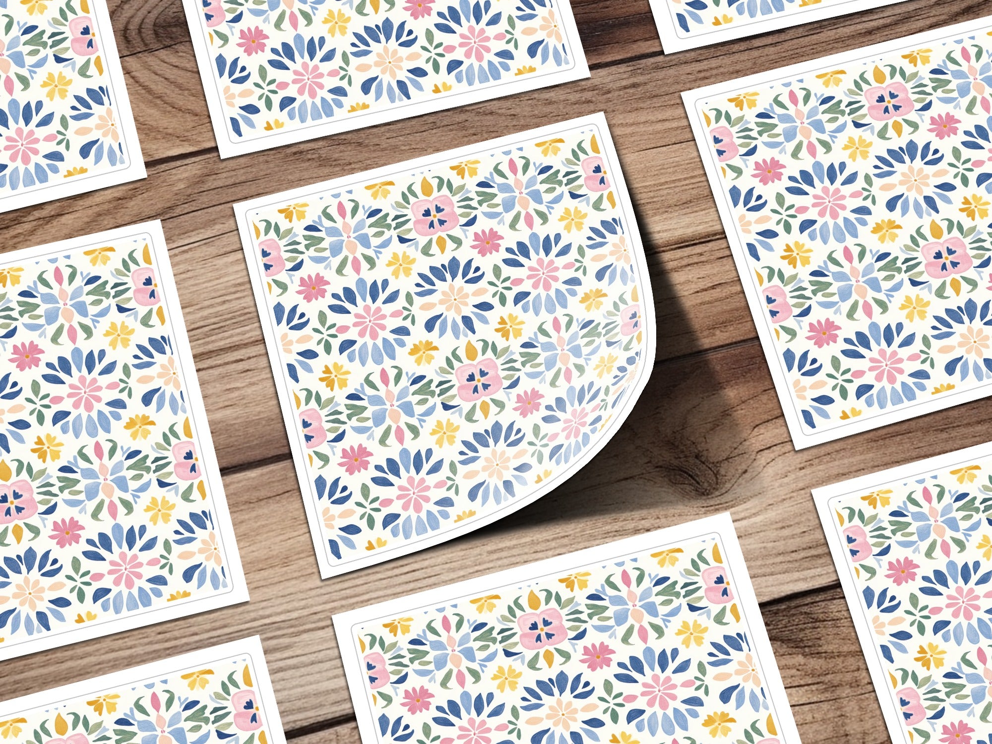 Colorful Floral Pattern Stickers for Decoration Use