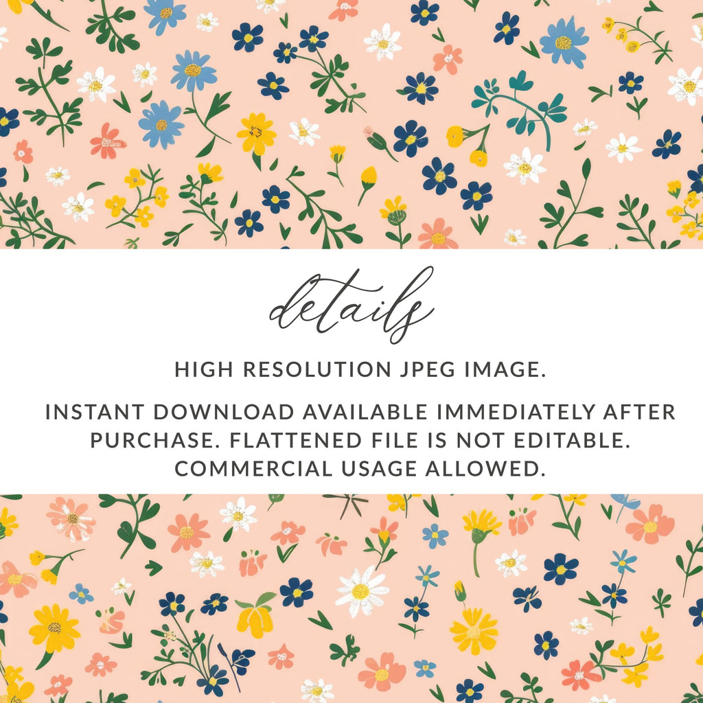 High Resolution Colorful Floral Pattern Digital Print