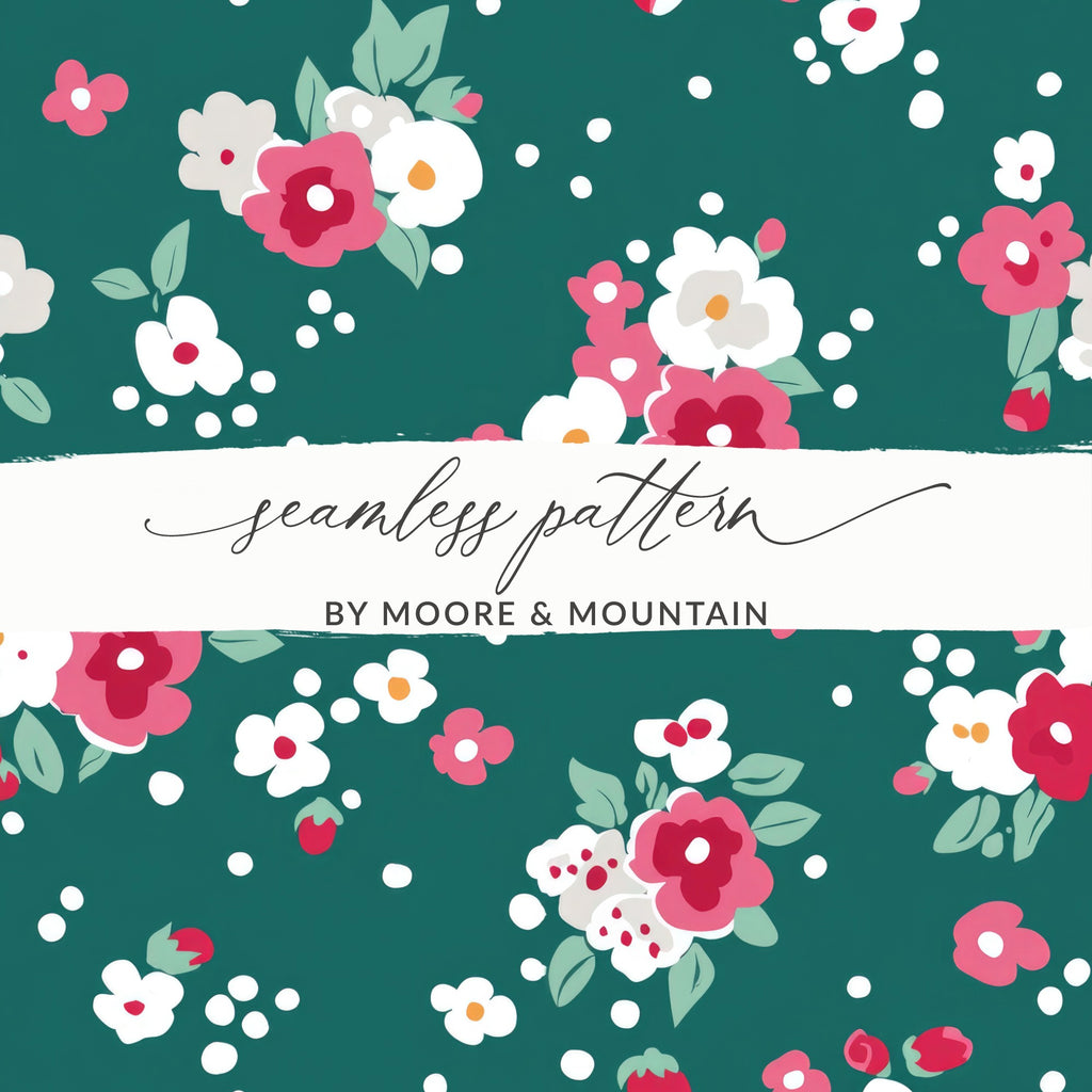 Floral Seamless Pattern by Moore and Mountain Design