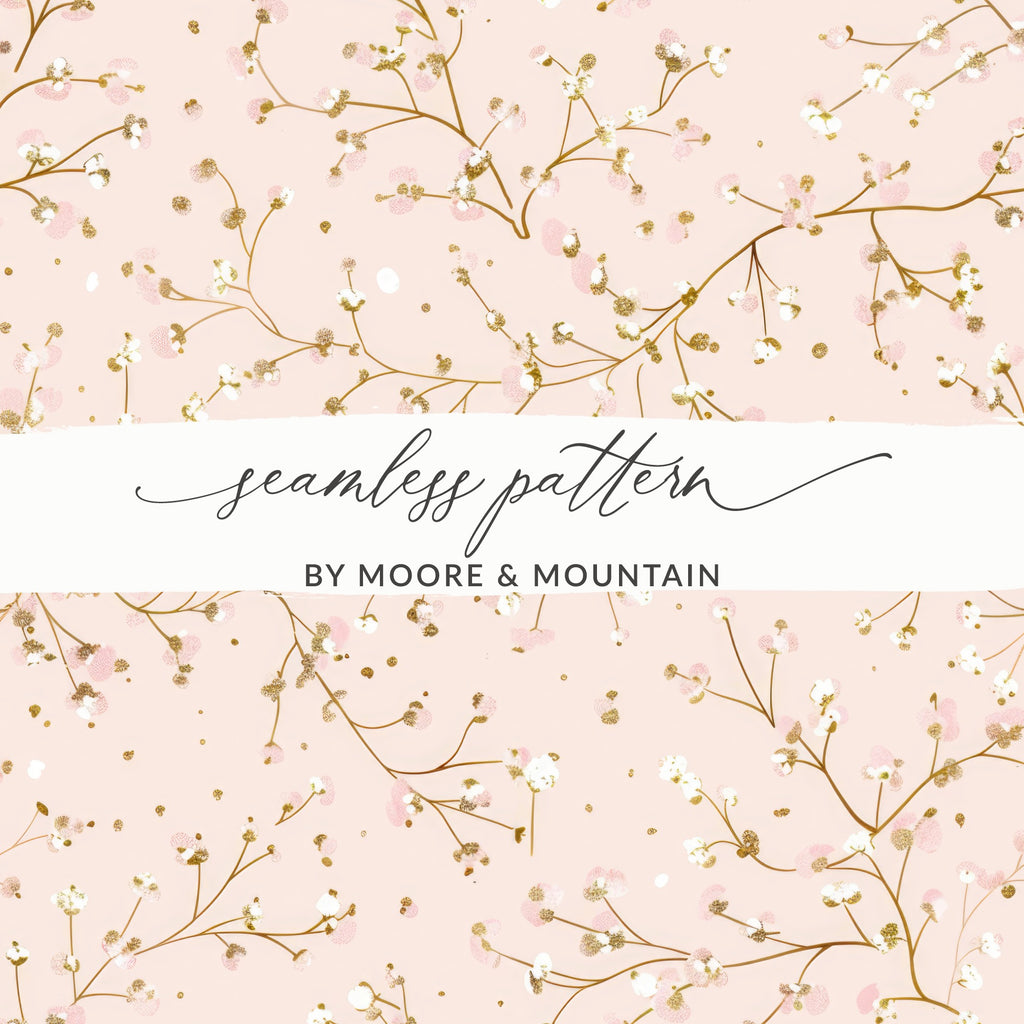 Pink Floral Seamless Pattern by Moore & Mountain Pattern
