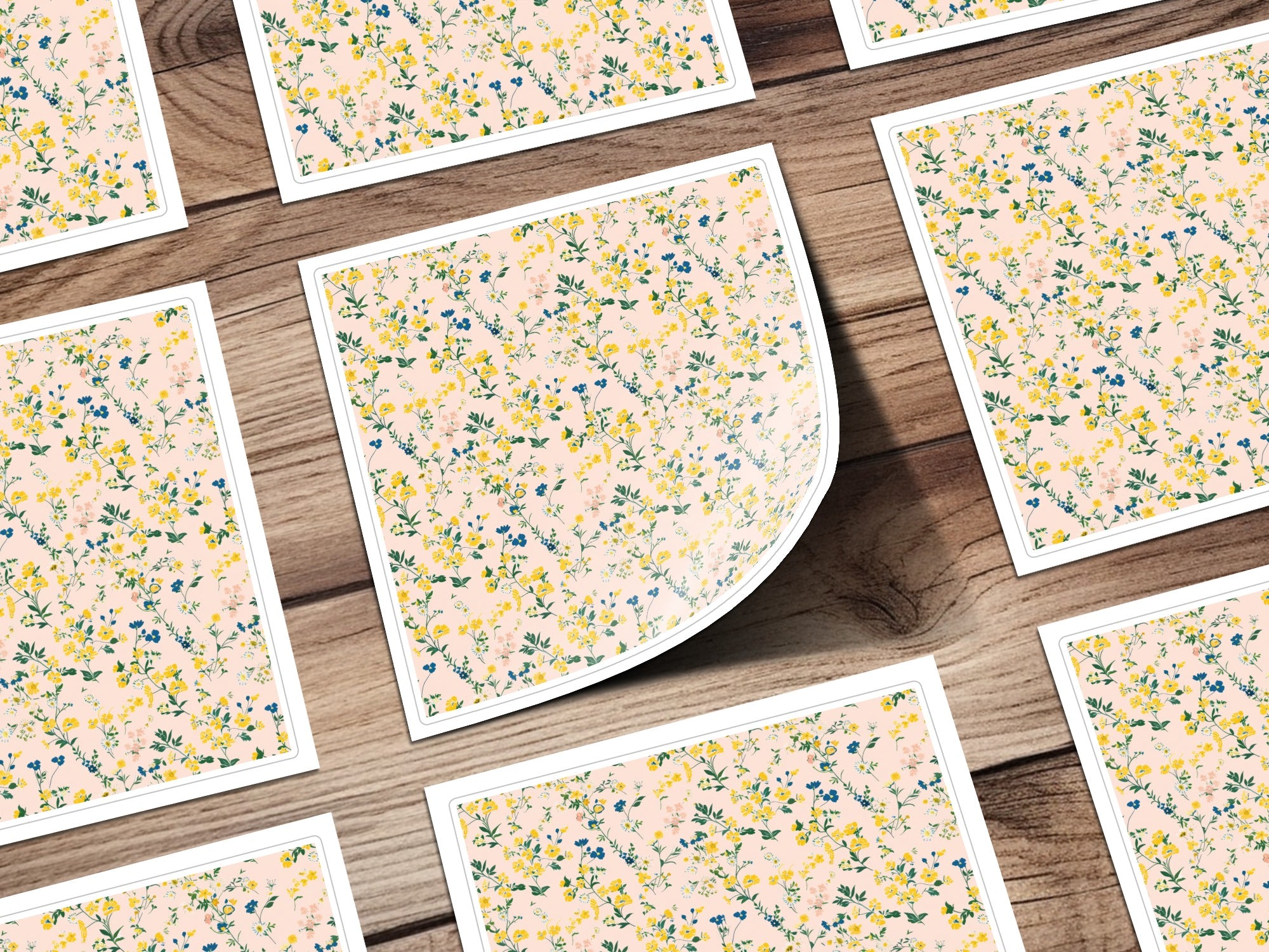 Floral Print Pink and Yellow Pattern Sheets Product