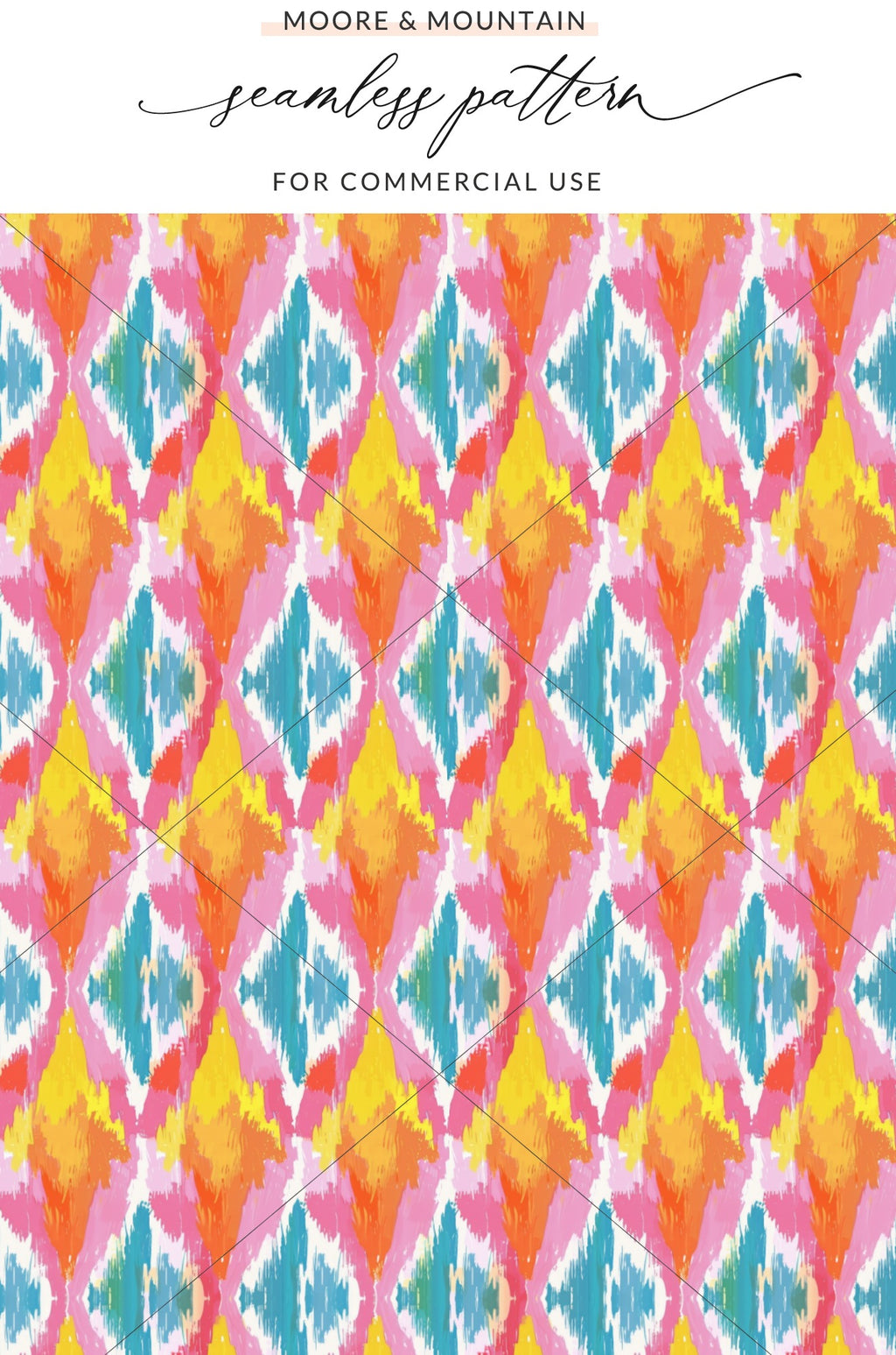 Vibrant Multicolor Diamond Abstract Seamless Pattern