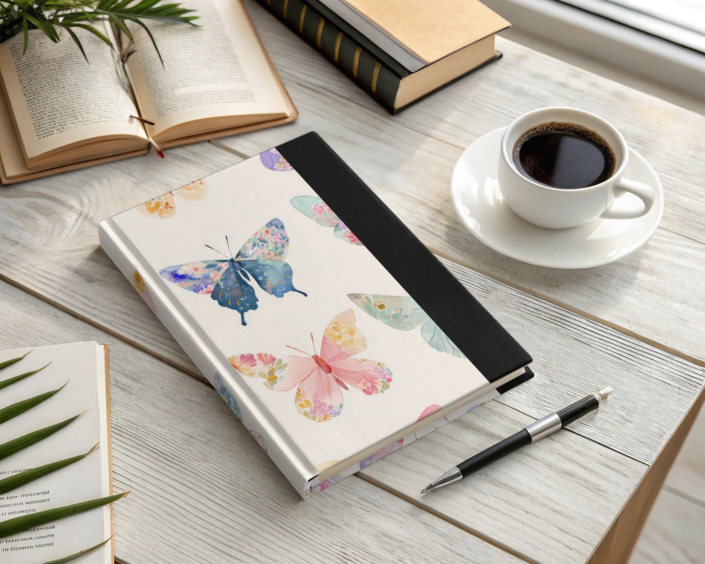 Colorful Butterfly Design Hardcover Notebook