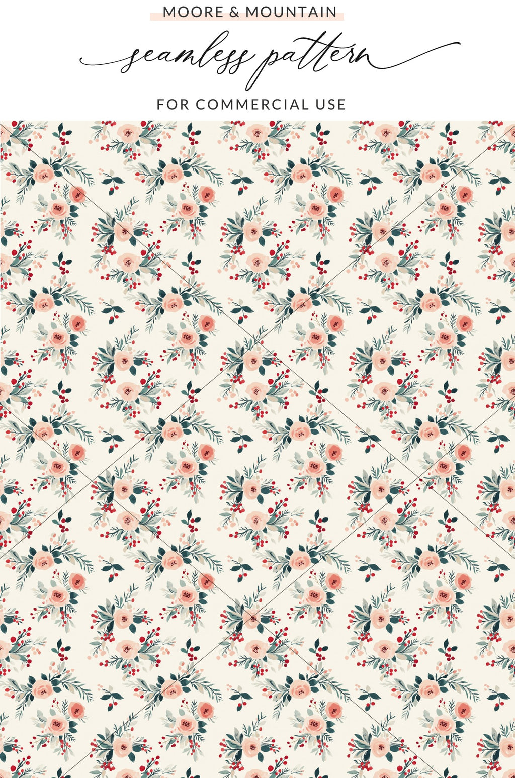 Seamless Floral Pattern For Commercial Use Product