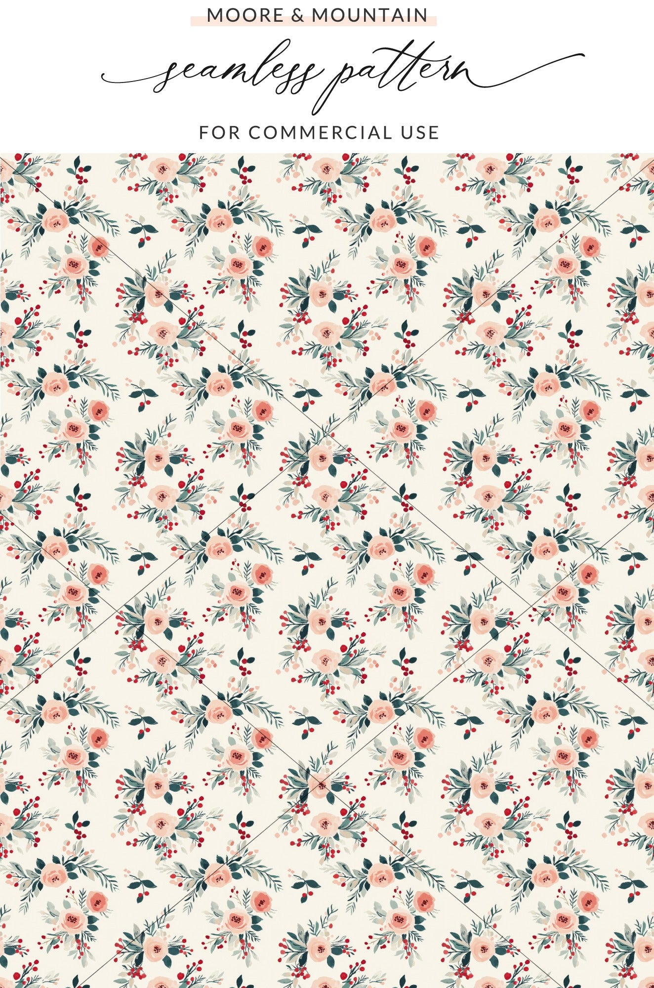 Seamless Floral Pattern For Commercial Use Product