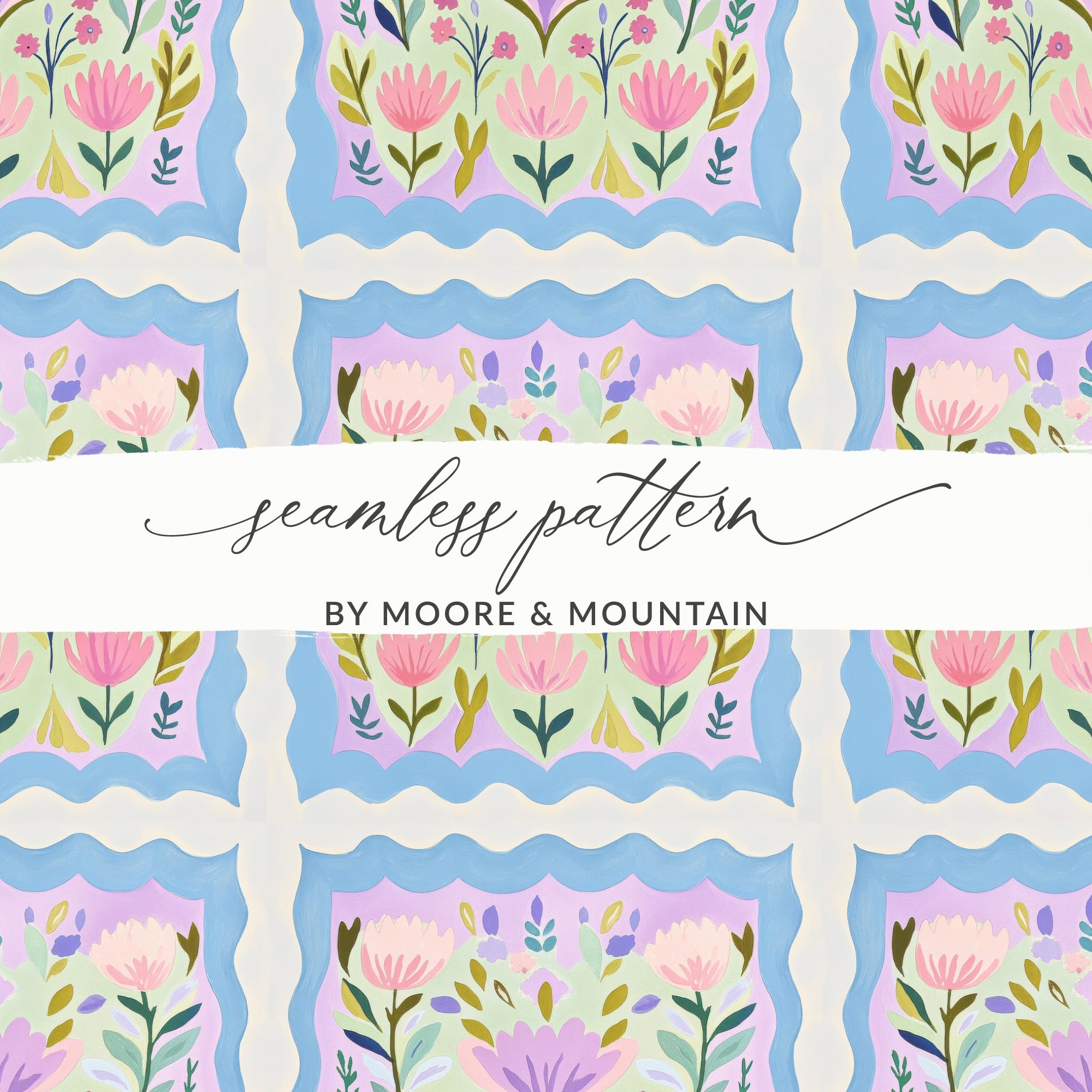 Seamless Floral Pattern by Moore & Mountain Pattern