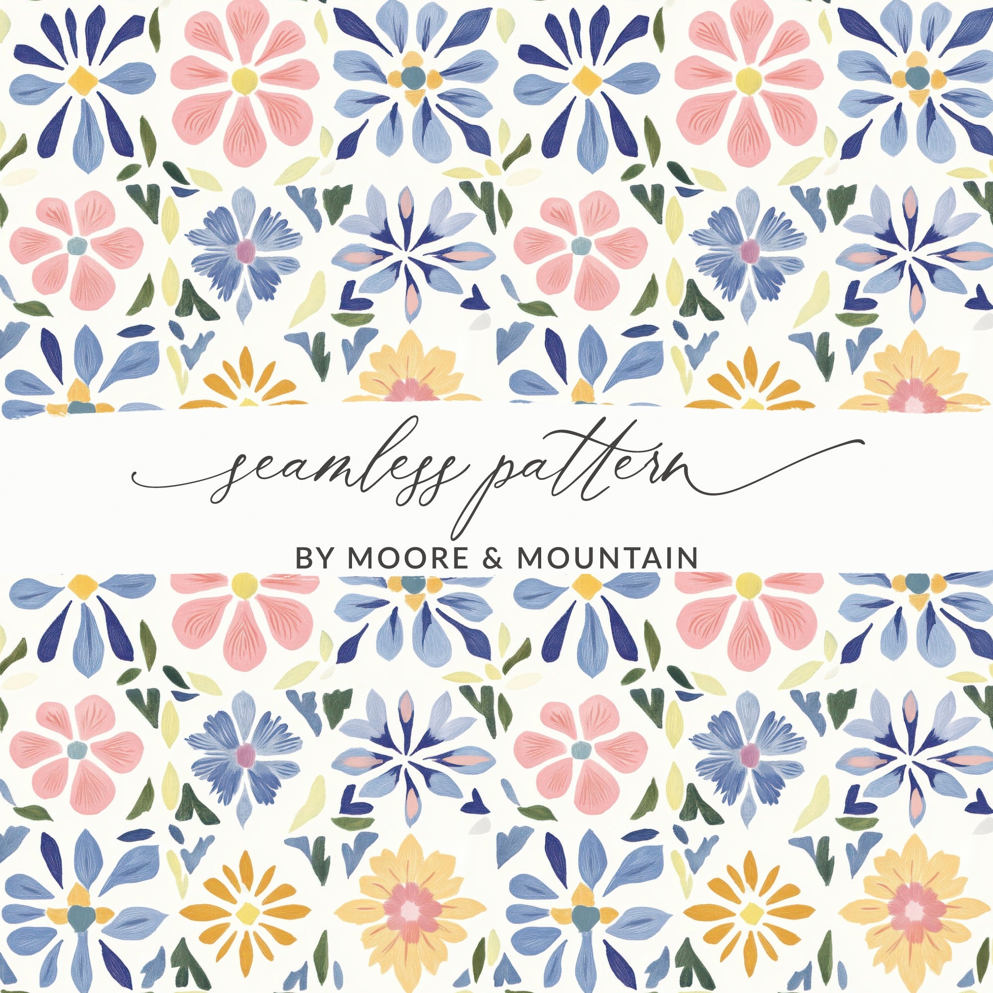 Beautiful Floral Seamless Pattern by Moore and Mountain