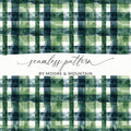 Green and Blue Plaid Seamless Pattern for Various Uses