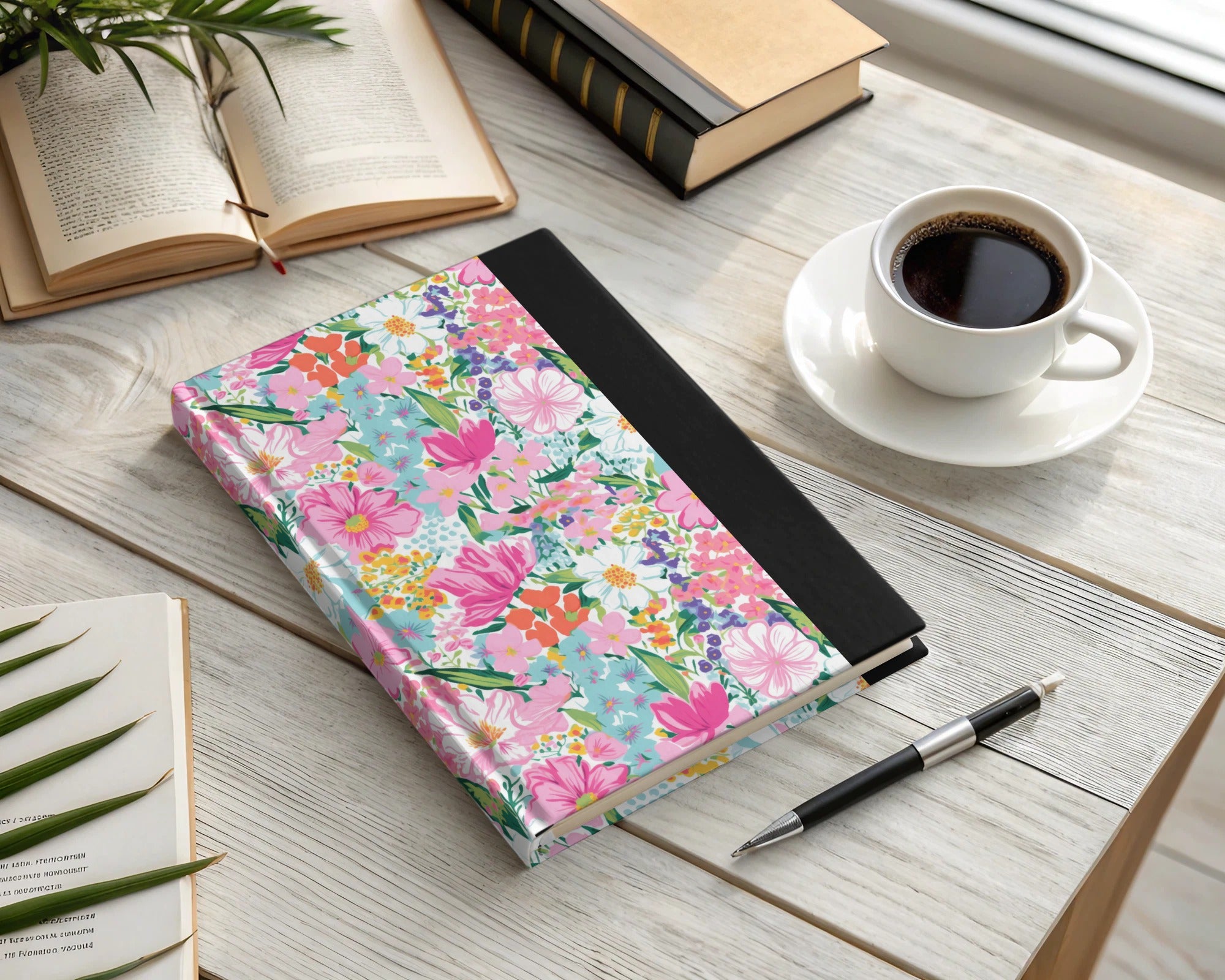 Colorful Floral Pattern Hardcover Notebook Product