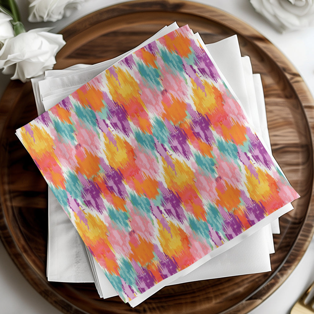 Colorful Abstract Design on Stylish Napkin Product