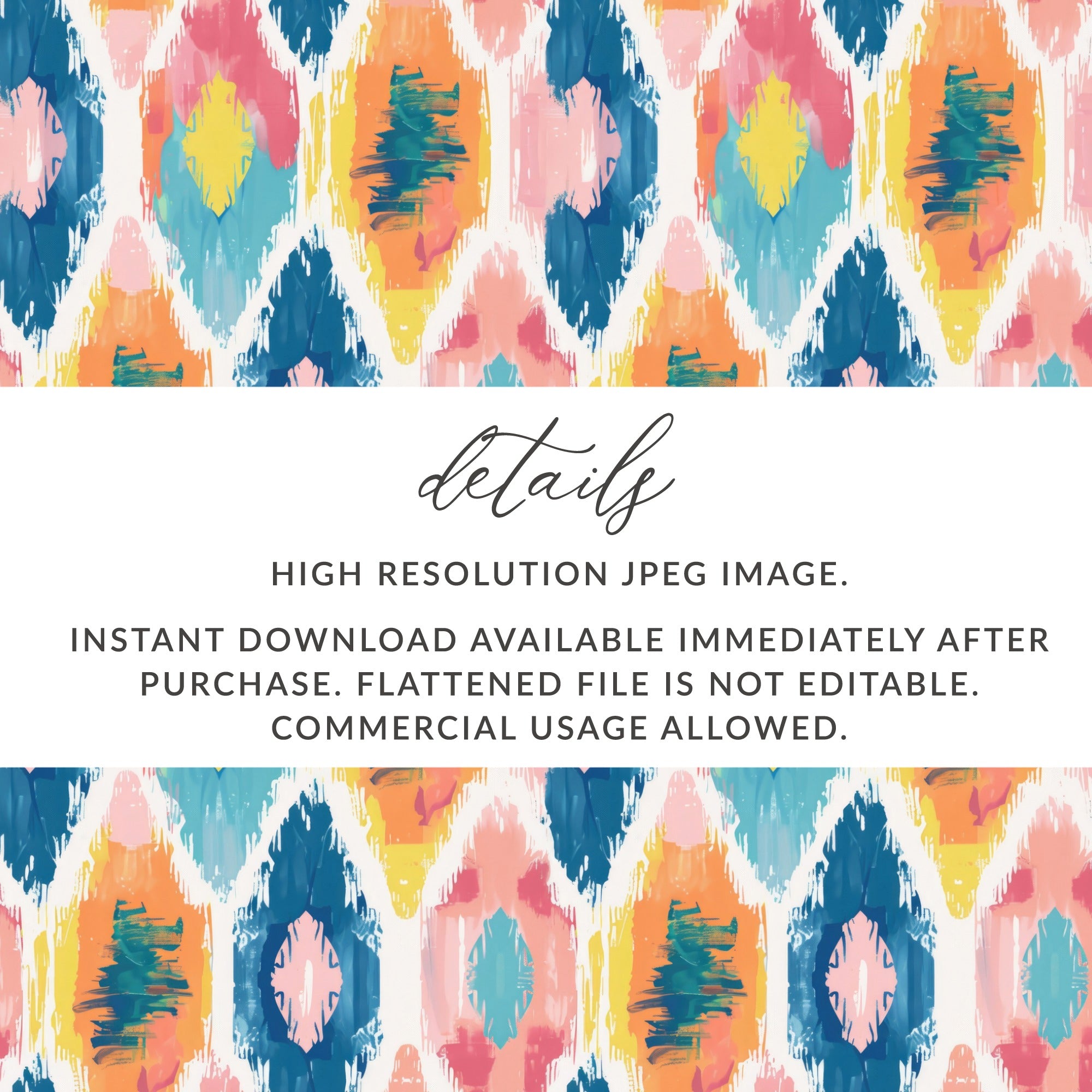High Resolution Editable JPEG Ikat Design Download