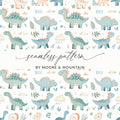 Seamless Dinosaur Print Pattern by Moore & Mountain