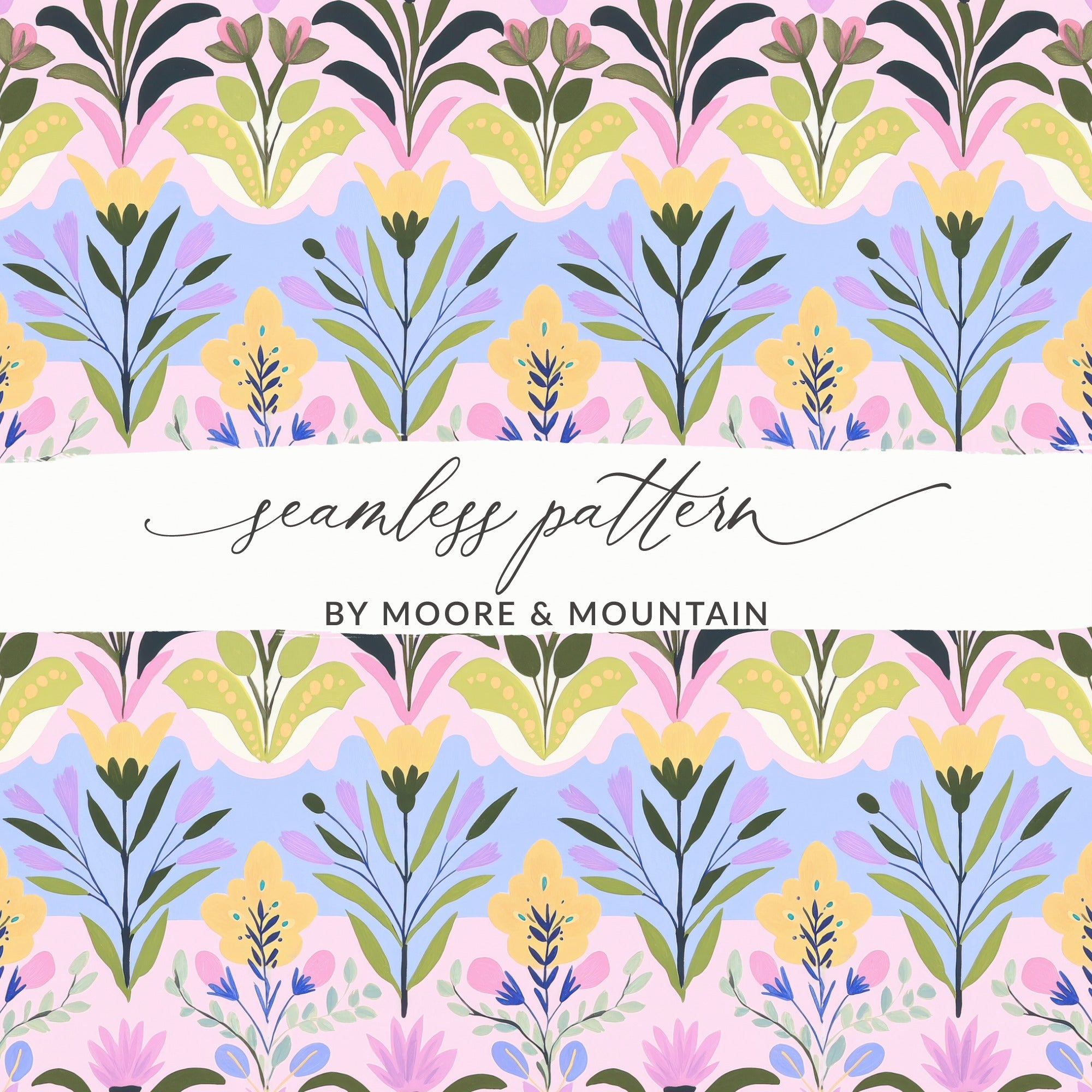 Floral Seamless Pattern by Moore & Mountain Design