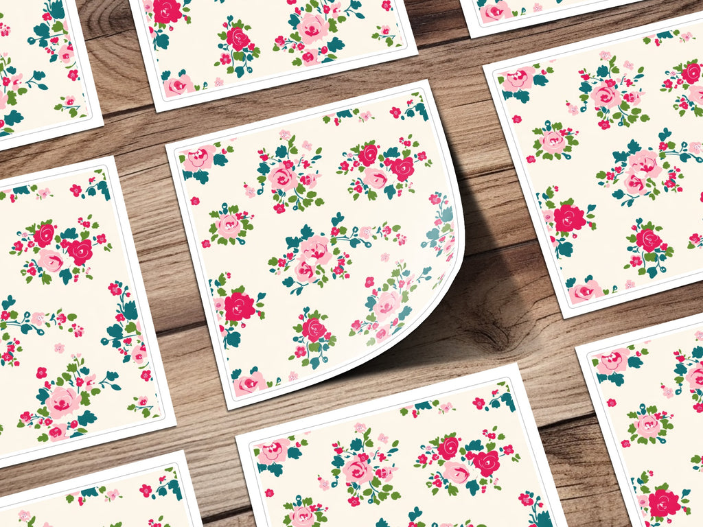 Delicate Floral Pattern on Stylish Greeting Card