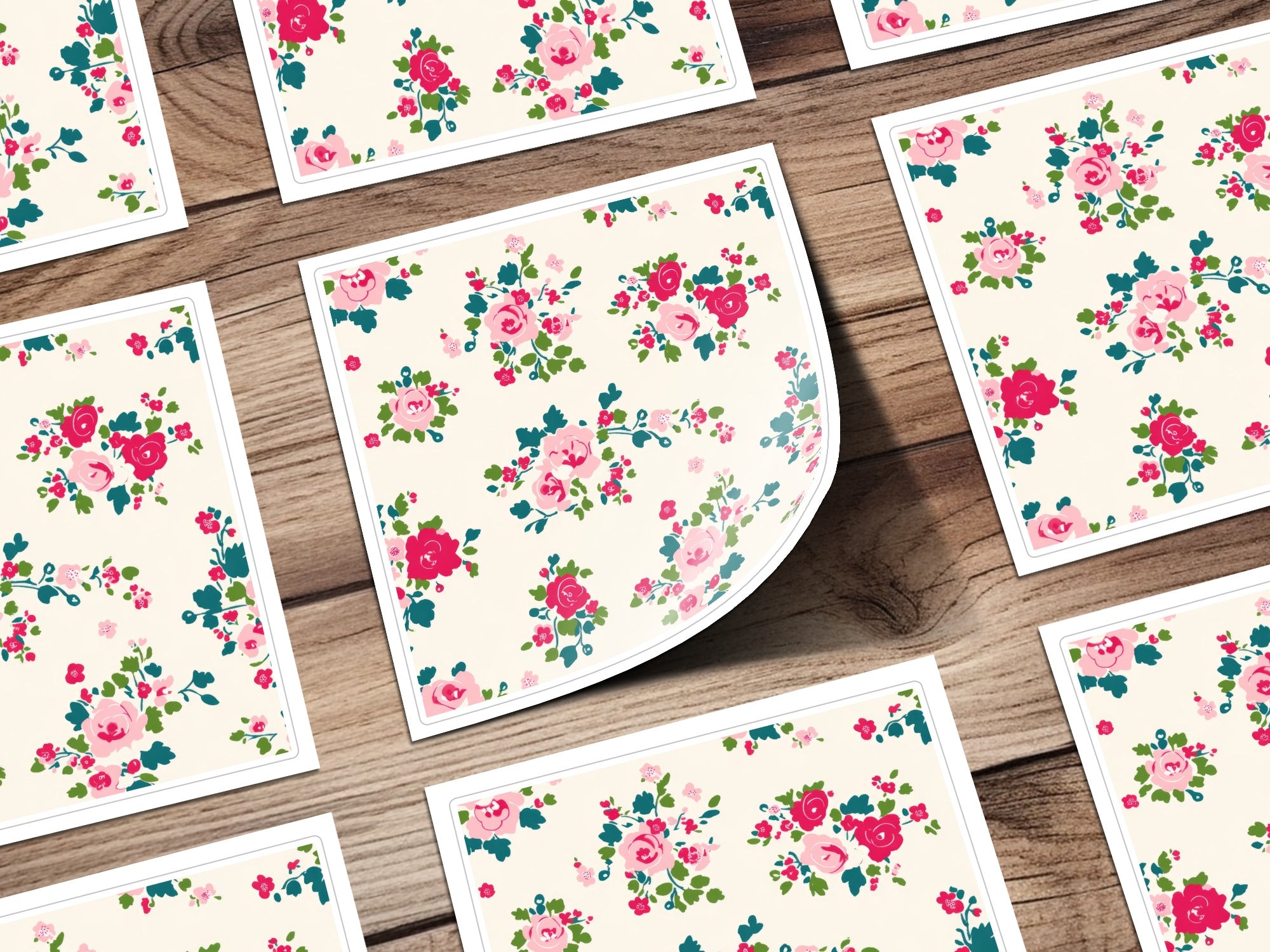 Delicate Floral Pattern on Stylish Greeting Card