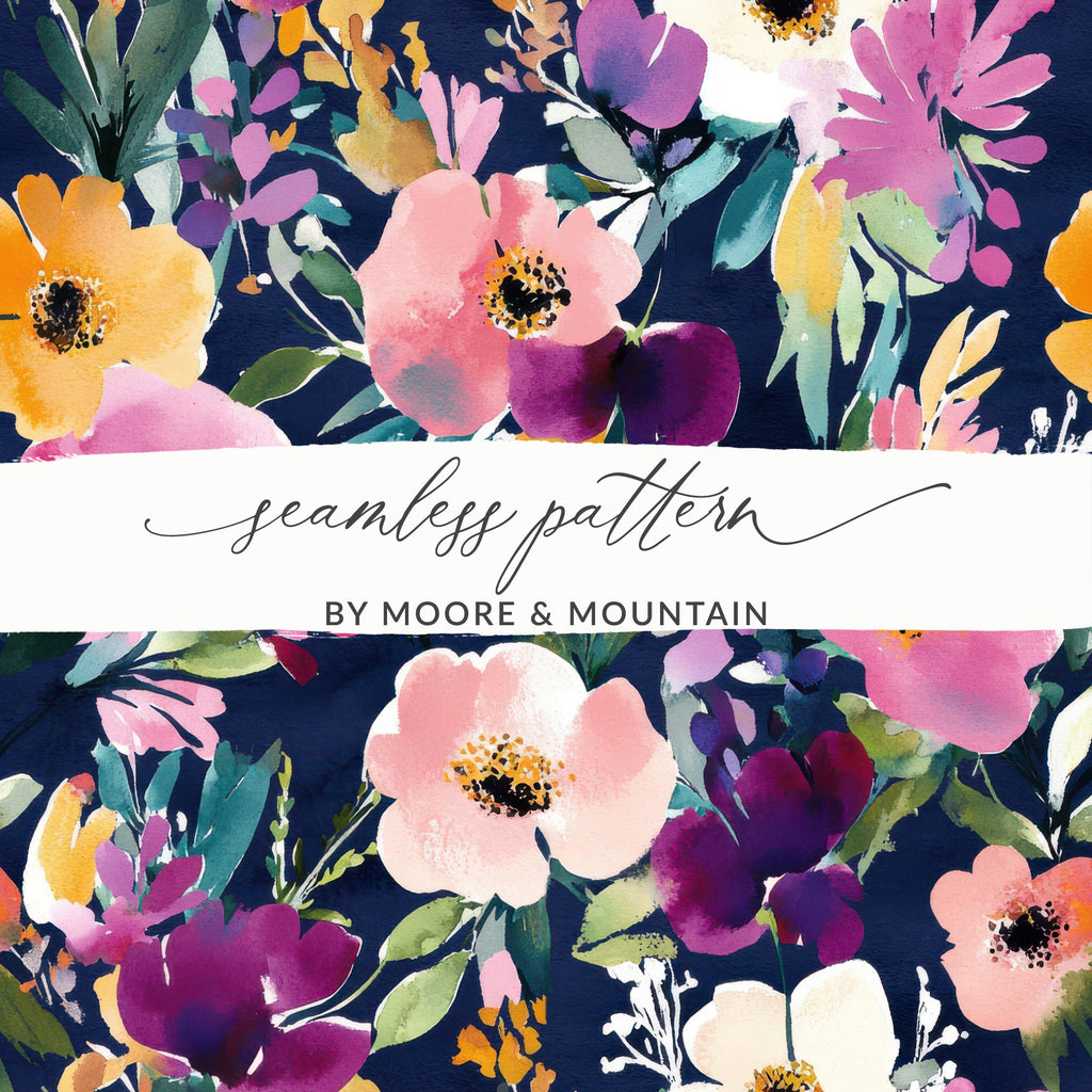 Beautiful Seamless Floral Pattern by Moore and Mountain