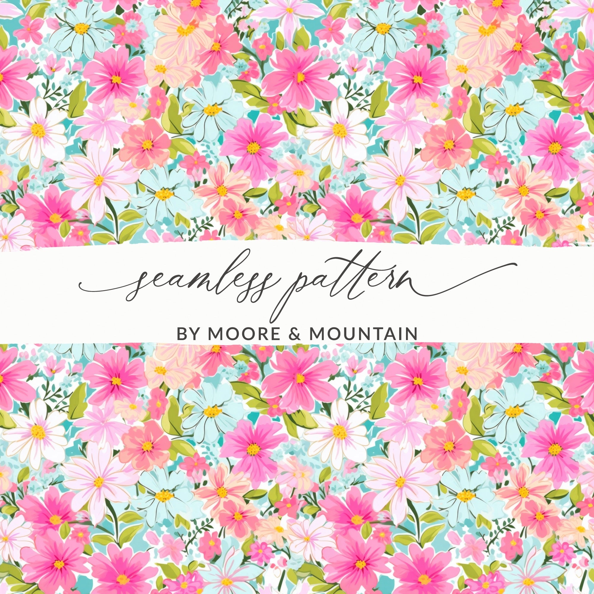 Vibrant Floral Seamless Pattern by Moore & Mountain
