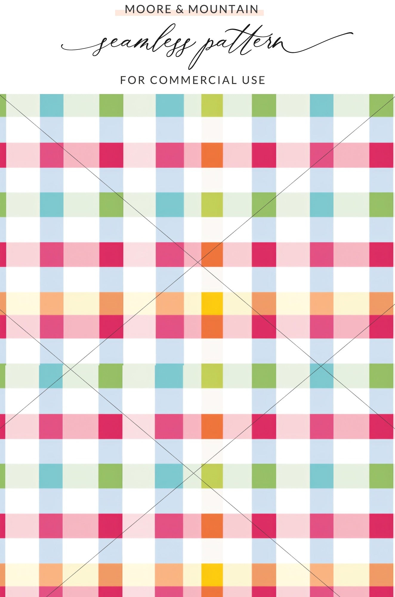 Colorful Seamless Checkered Pattern for Commercial Use