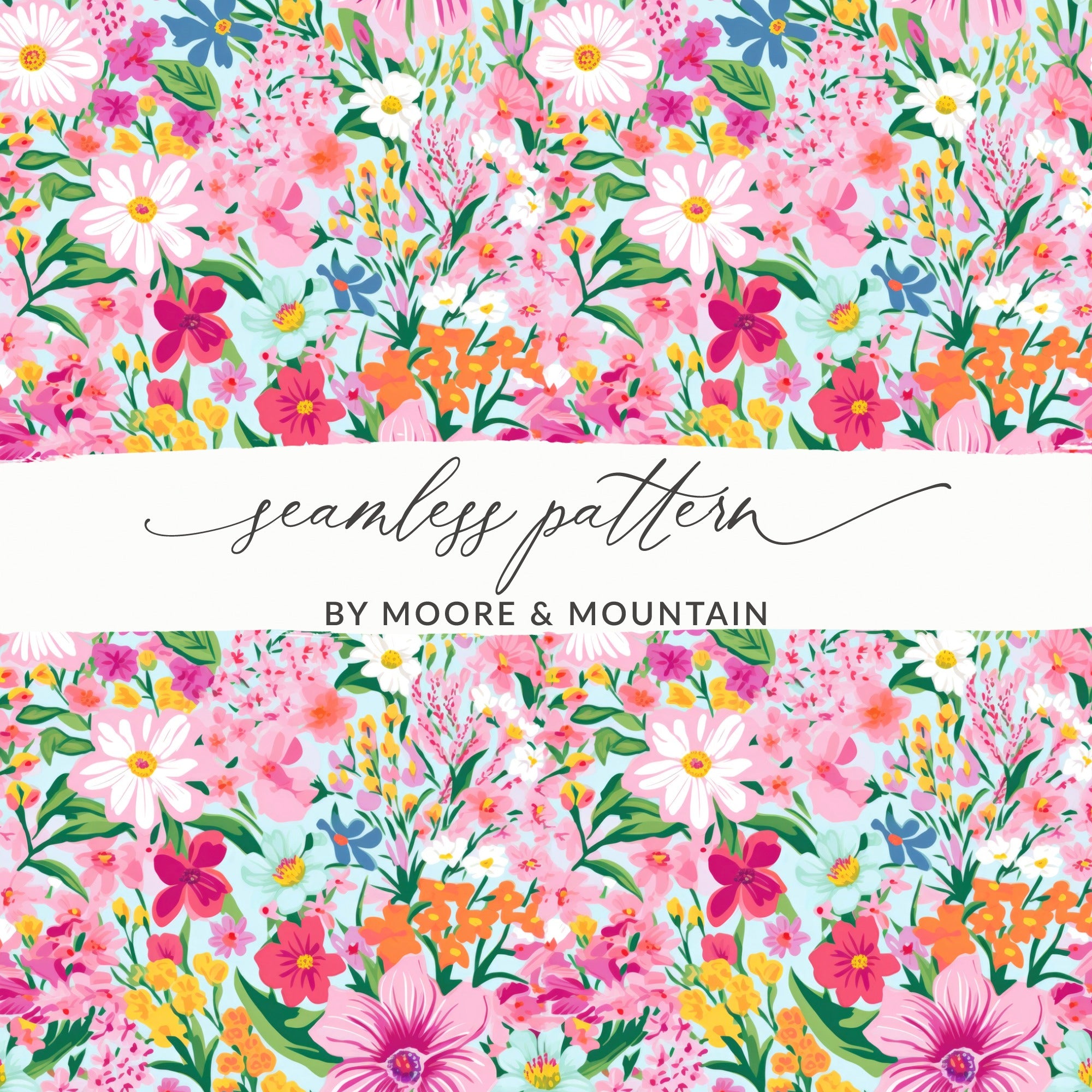 Vibrant Floral Seamless Pattern by Moore & Mountain