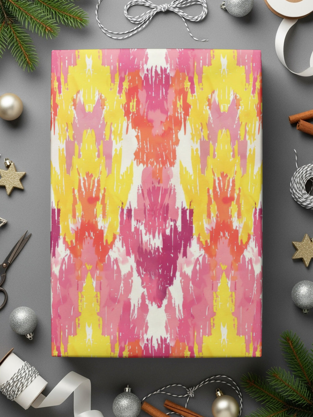 Vibrant Abstract Art Patterned Gift Wrap Paper