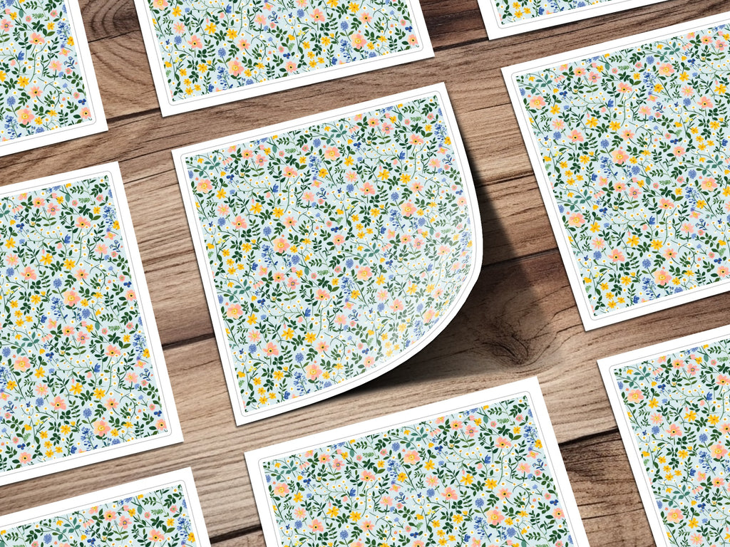 Vibrant Floral Pattern Sticker Sheets for Crafting Users