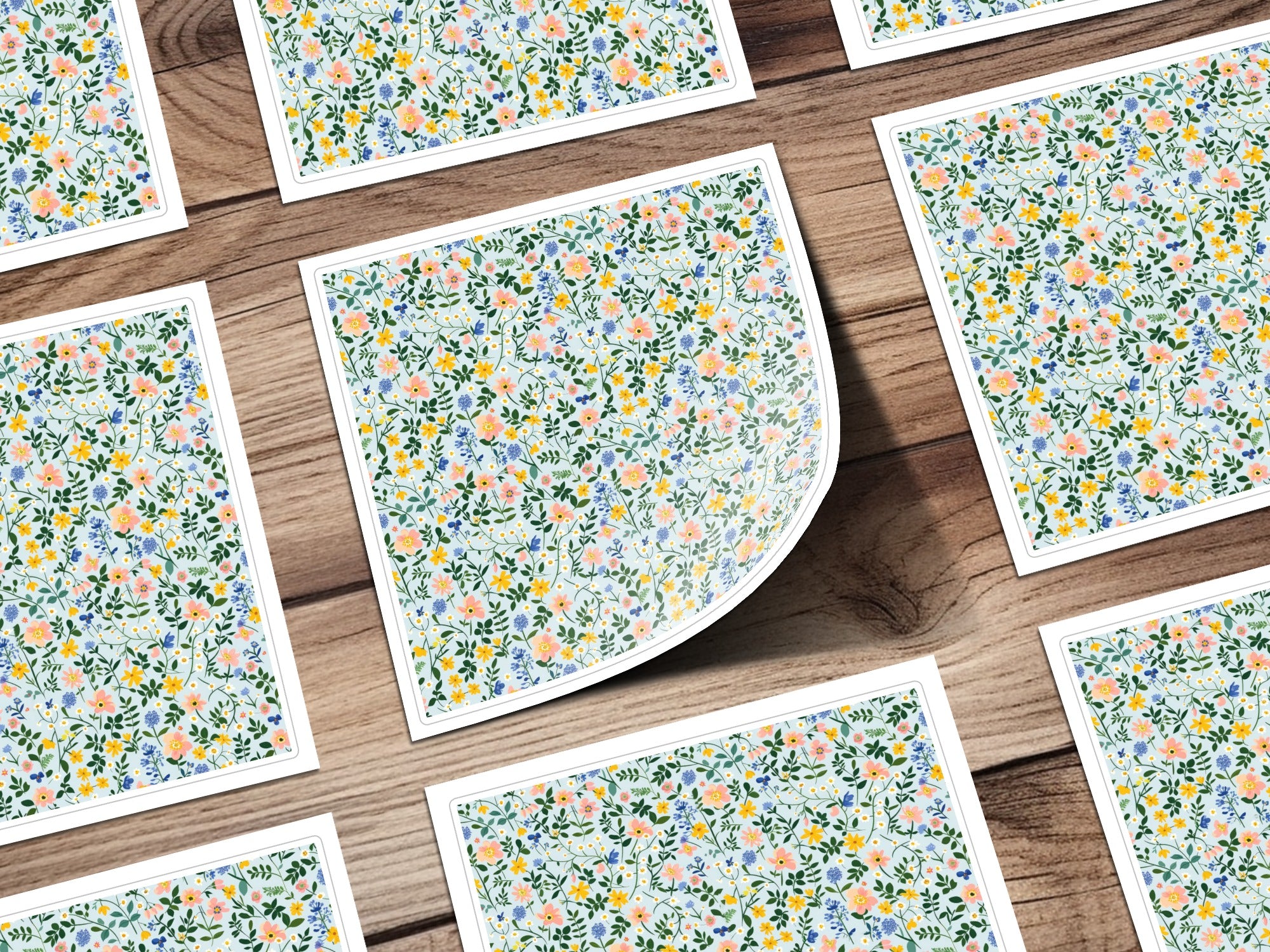 Vibrant Floral Pattern Sticker Sheets for Crafting Users